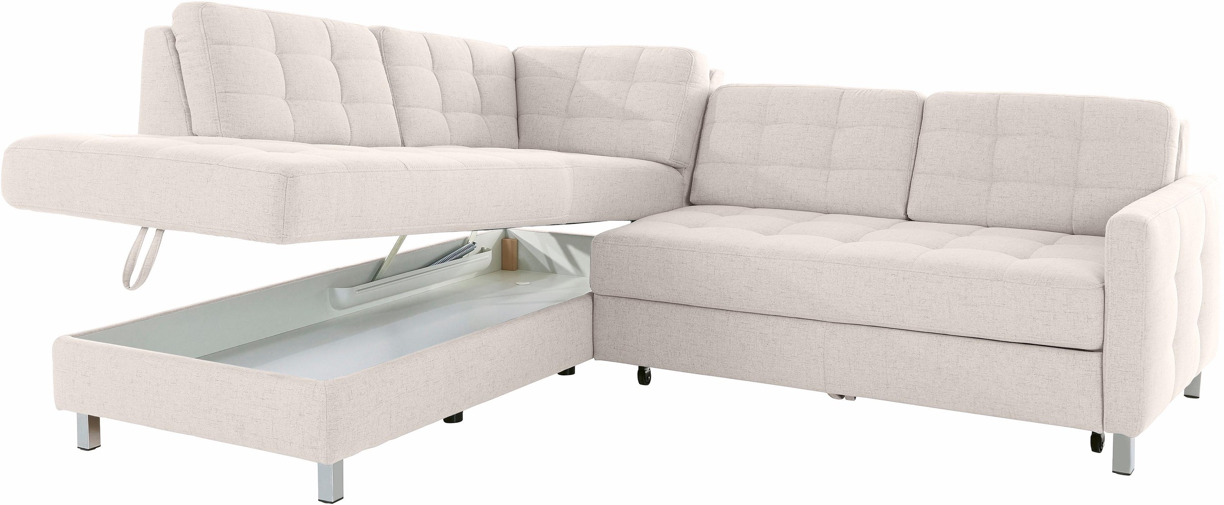sit&more Ecksofa »Picasso L-Form«, wahlweise mit Bettfunktion und Bettkasten