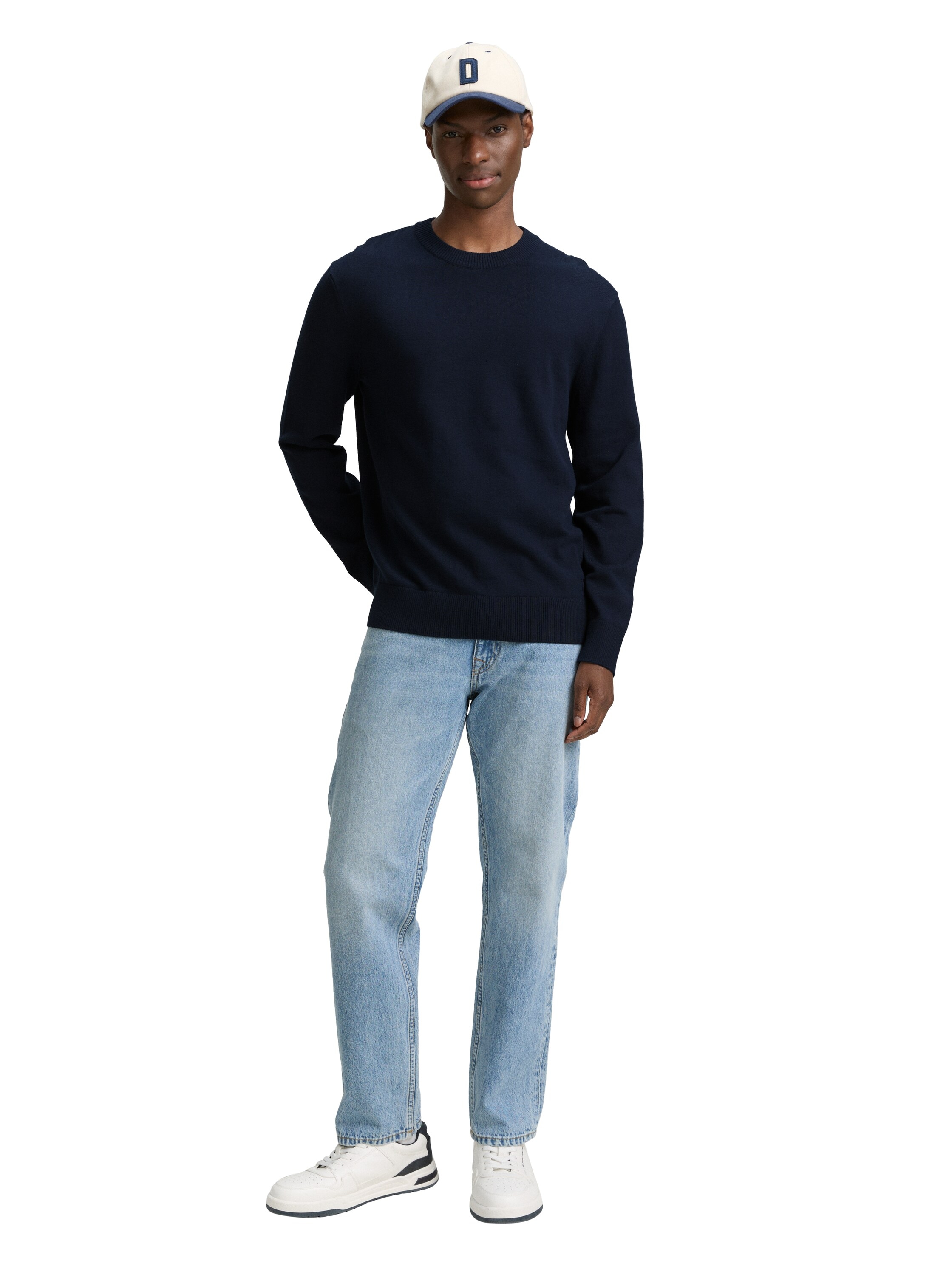 TOM TAILOR Denim Strickpullover, in melierter Optik