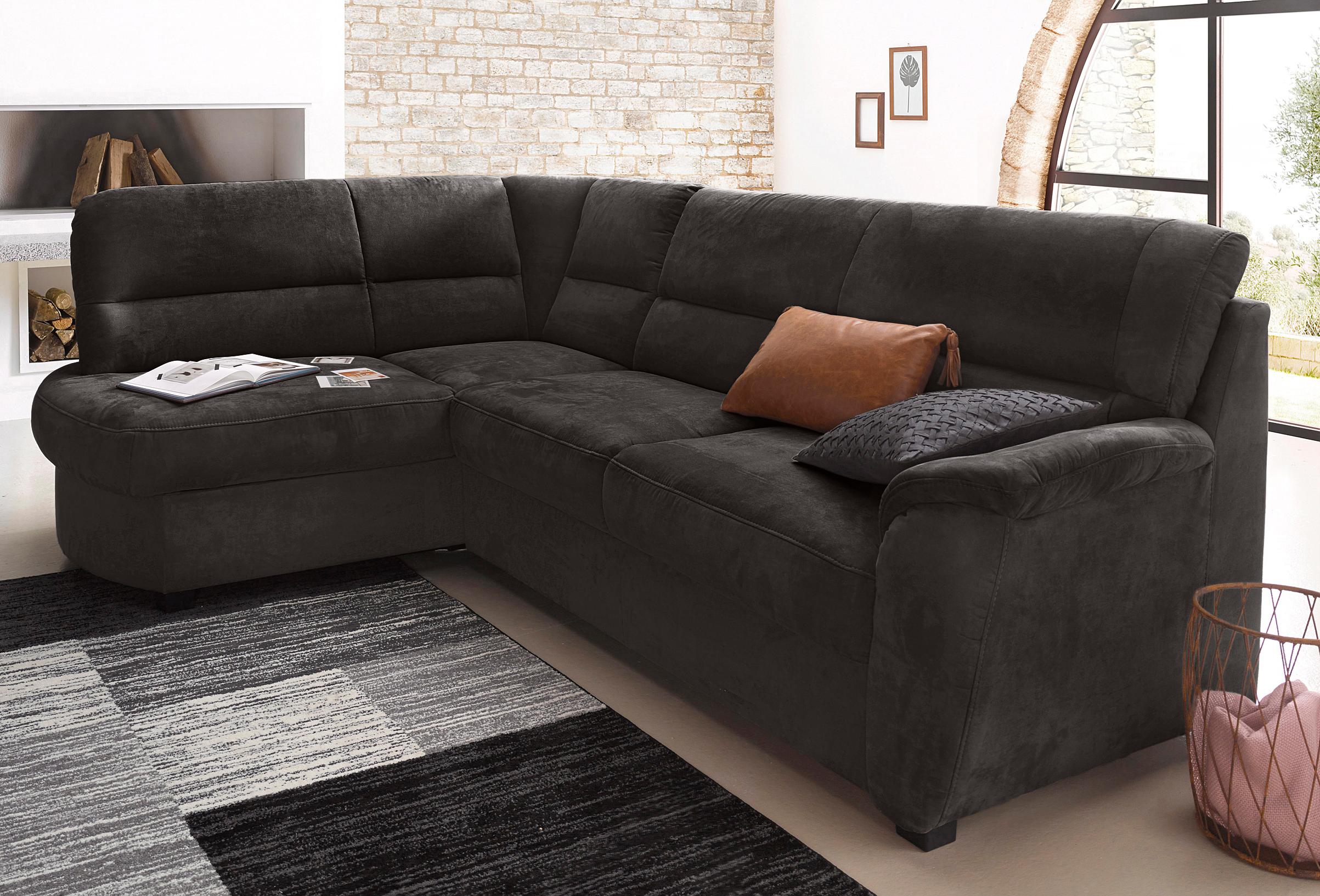 sit&more Ecksofa "Pandora L-Form" wahlweise mit Bettfunktion und Bettkasten