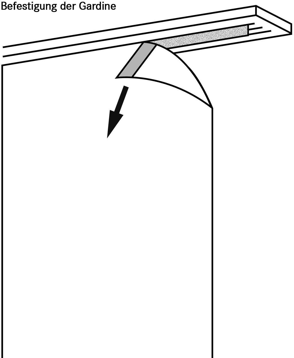 (1 Jelmoli-Versand »Pius«, Befestigungszubehör Flächenvorhang Schiebegardine St.), | mit kaufen online Gerster Uni 245x60, HxB: