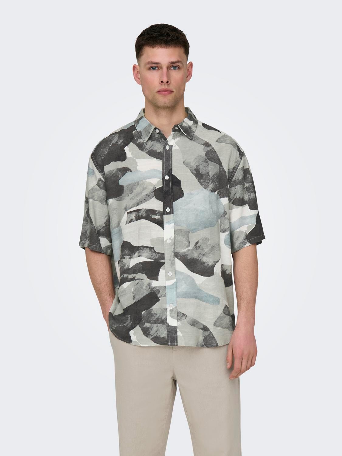 Leinenhemd »ONSBUD LIFE SS RLX AOP LINEN SHIRT NOOS«