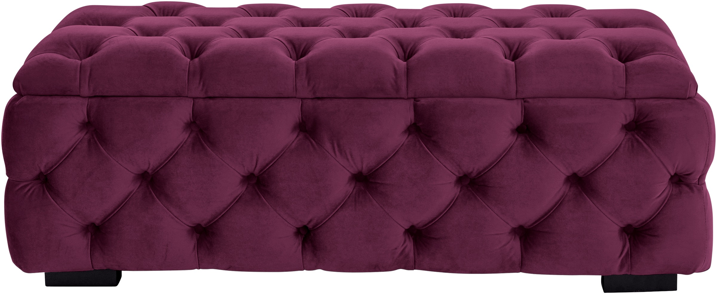 Home affaire Polsterhocker »KALINA, hochwertige Knopfheftung, B/T/H: 120/55/45 cm«, mit Staufach und innenliegenden Laschen zur besseren Aufbewahrung