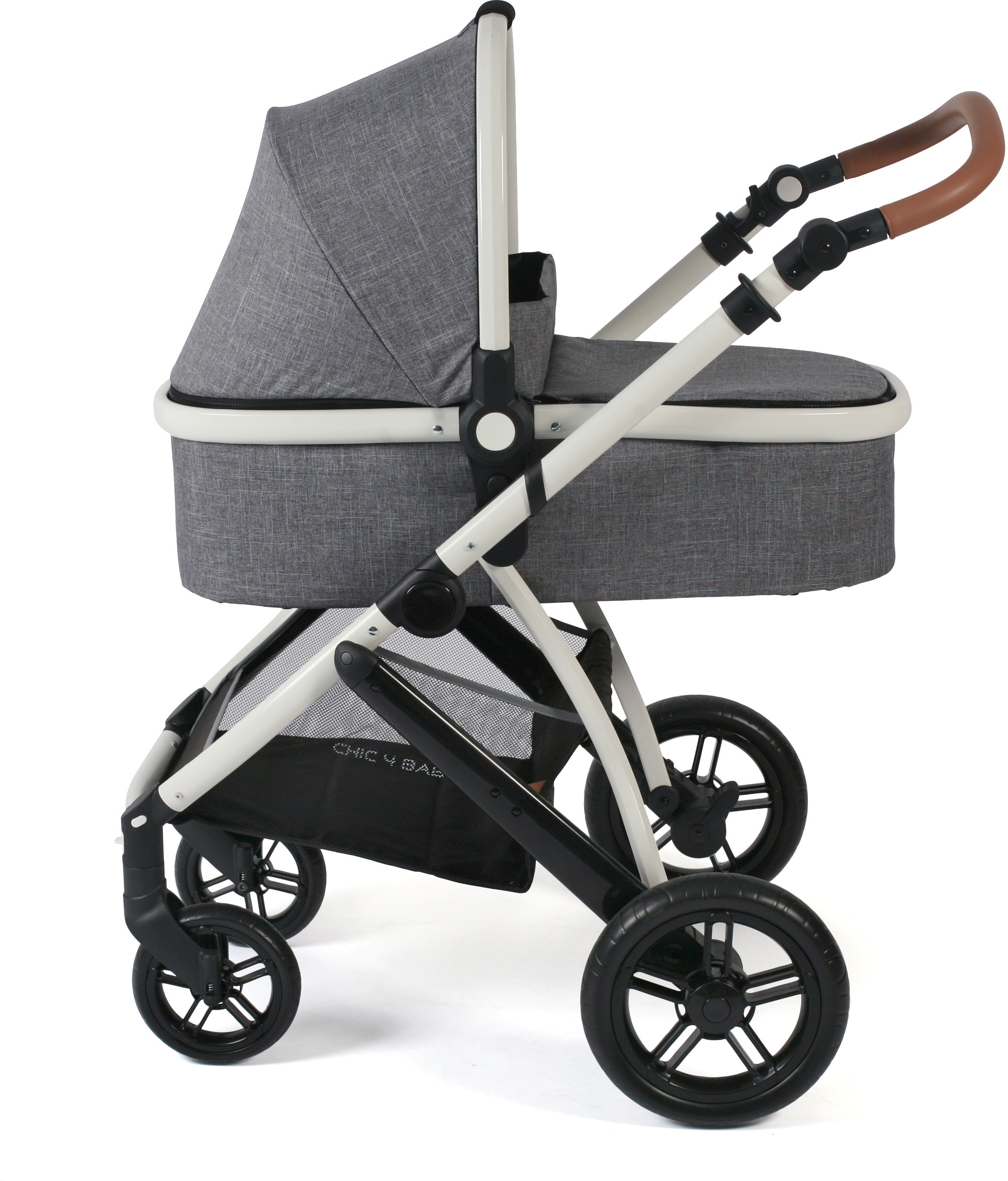 CHIC4BABY Kombi-Kinderwagen »Torre, Melange Grau«, 15 kg, ; Kinderwagen