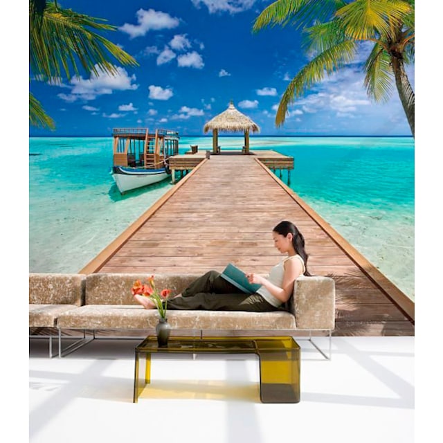 ❤ Komar Fototapete »Beach Resort«, 368x254 cm (Breite x Höhe), inklusive  Kleister ordern im Jelmoli-Online Shop