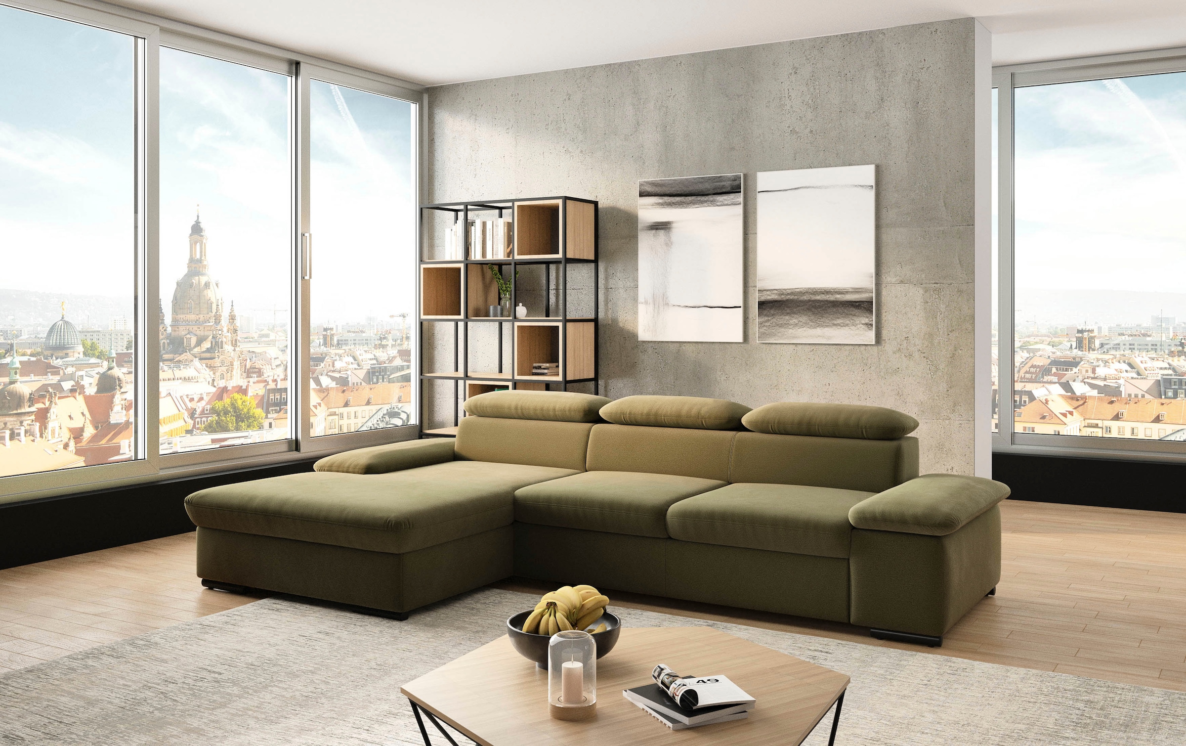 sit&more Ecksofa »Alcudia L-Form«, wahlweise mit Bettfunktion