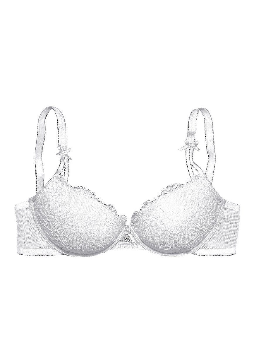 LASCANA Push-up-BH, mit Jacquardspitze und herausnehmbaren Kissen, Dessous