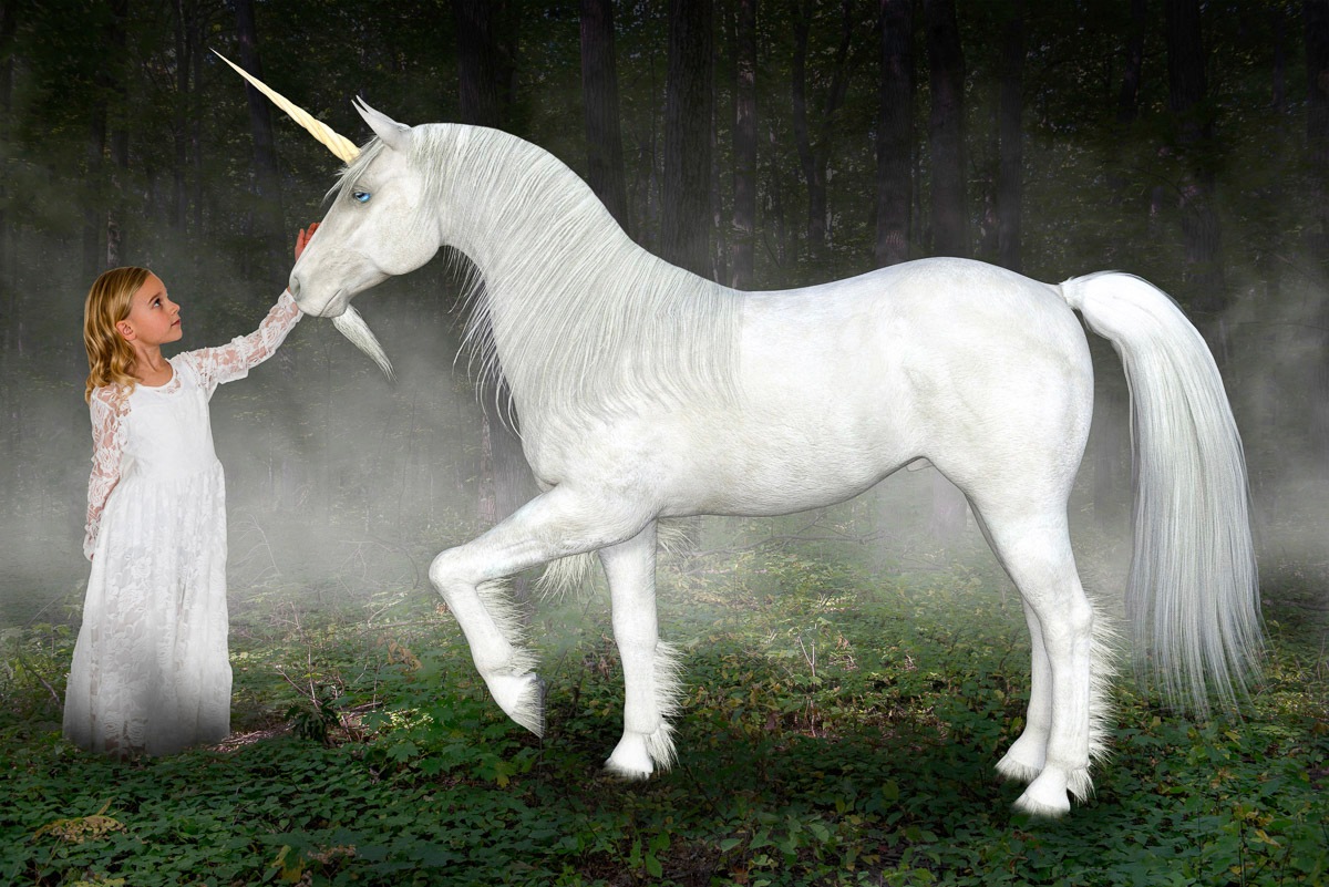 Papermoon Fototapete »Einhorn Hoffnung Liebe Frieden«