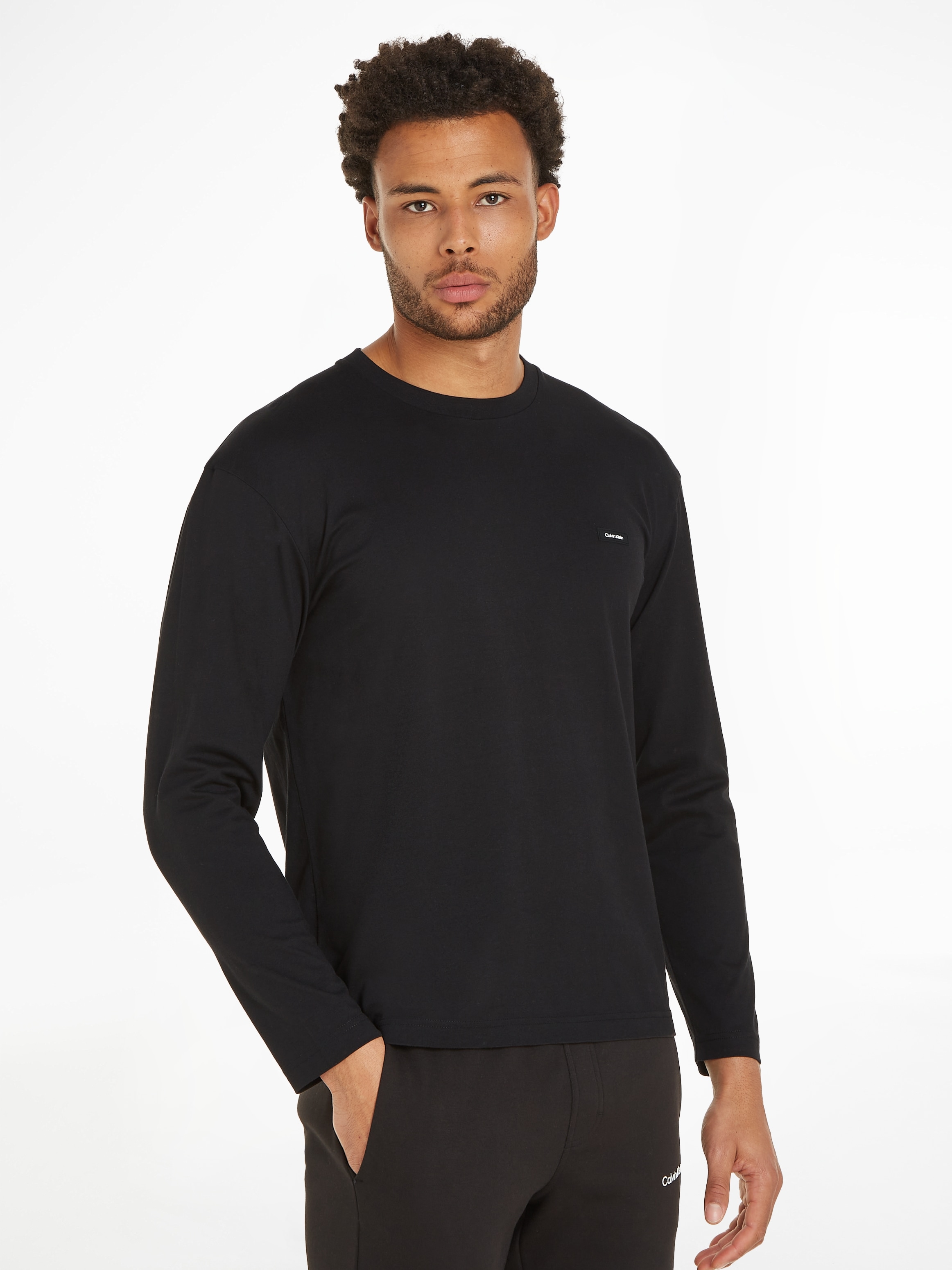 Calvin Klein Langarmshirt »COTTON COMFORT LS T-SHIRT«, mit Logopatch