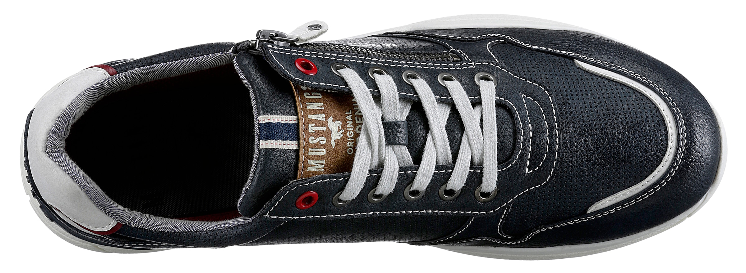 Mustang Shoes Sneaker, mit seitlichem Reissverschluss, Freizeitschuh, Halbschuh, Schnürschuh
