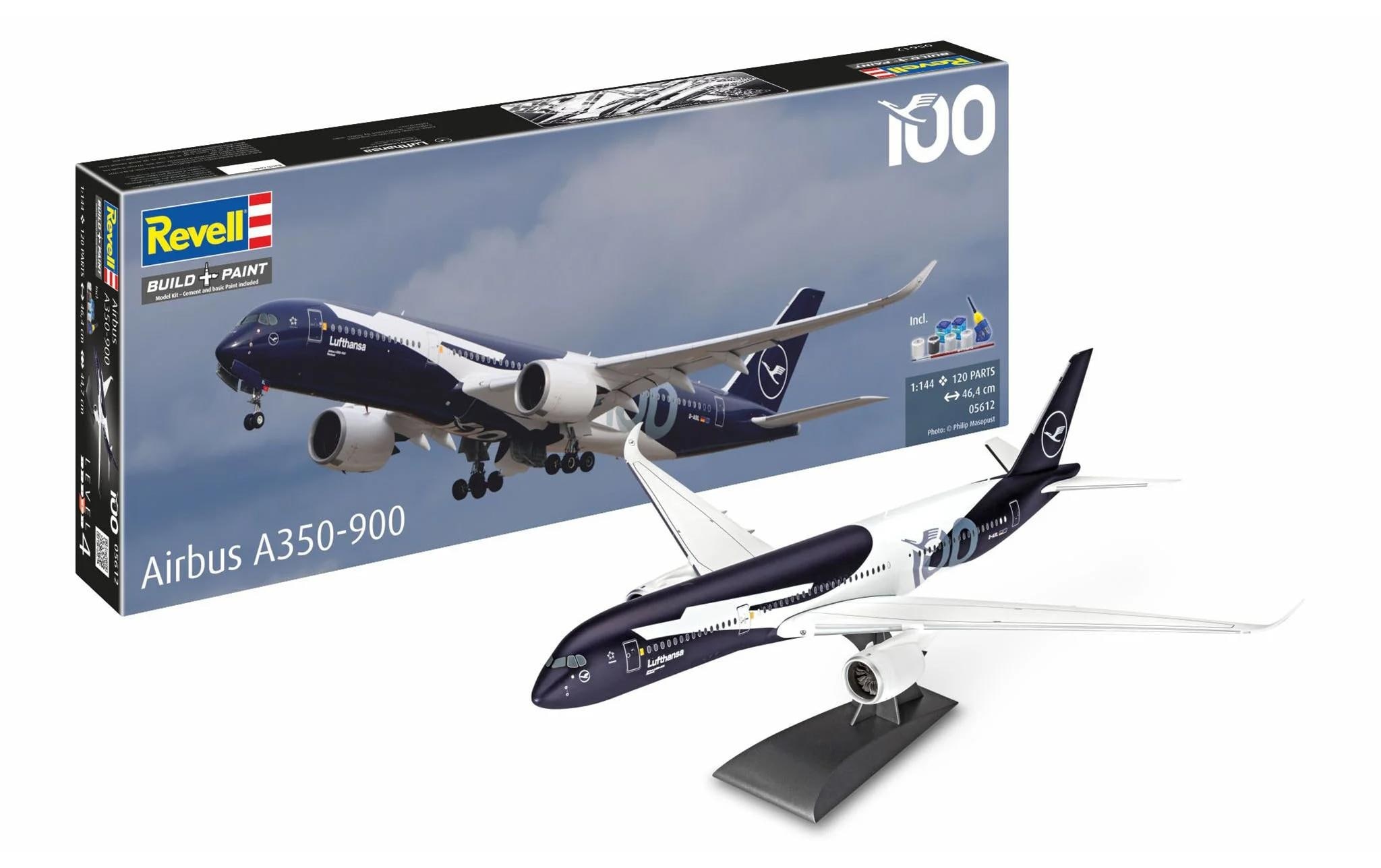 Revell Modellbausatz "Gift Set A350-900 - Lufthansa 100years 1:144" 120 Stk. tlg. 1:144