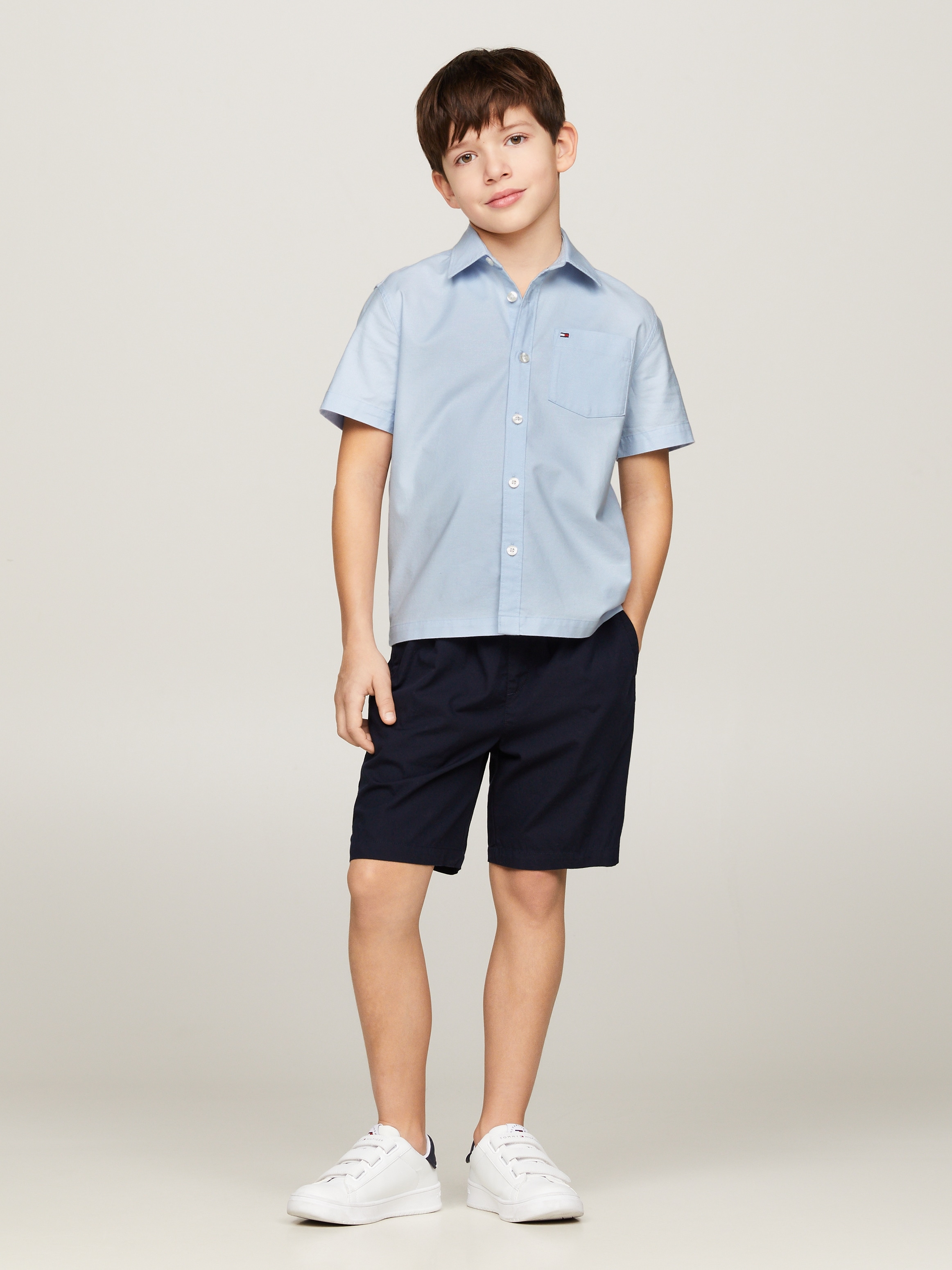 Tommy Hilfiger Kurzarmhemd »SOLID OXFORD SHIRT S/S«, Kinder bis 16 Jahre