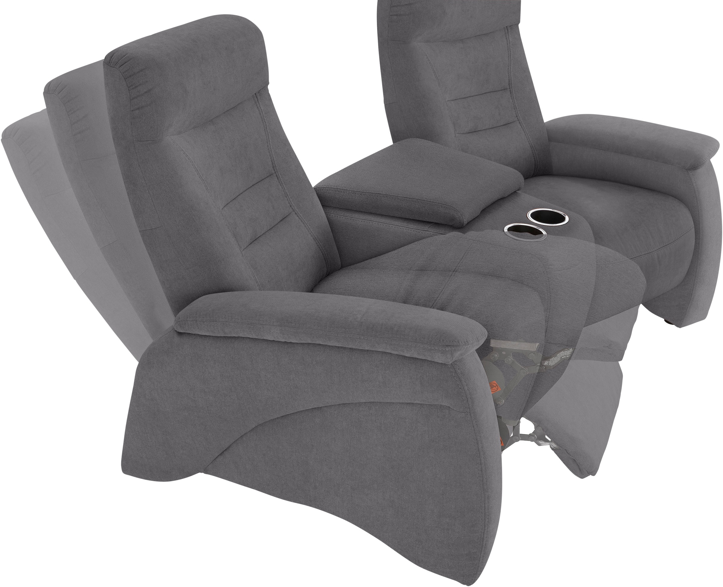 exxpo - sofa fashion 2,5-Sitzer »Ascoli, Kinosofa mit hohem Sitzkomfort, bequeme Armlehnen«, inkl. Relaxfunktion, mit Ablage und Staufach, hohe Rückenlehne