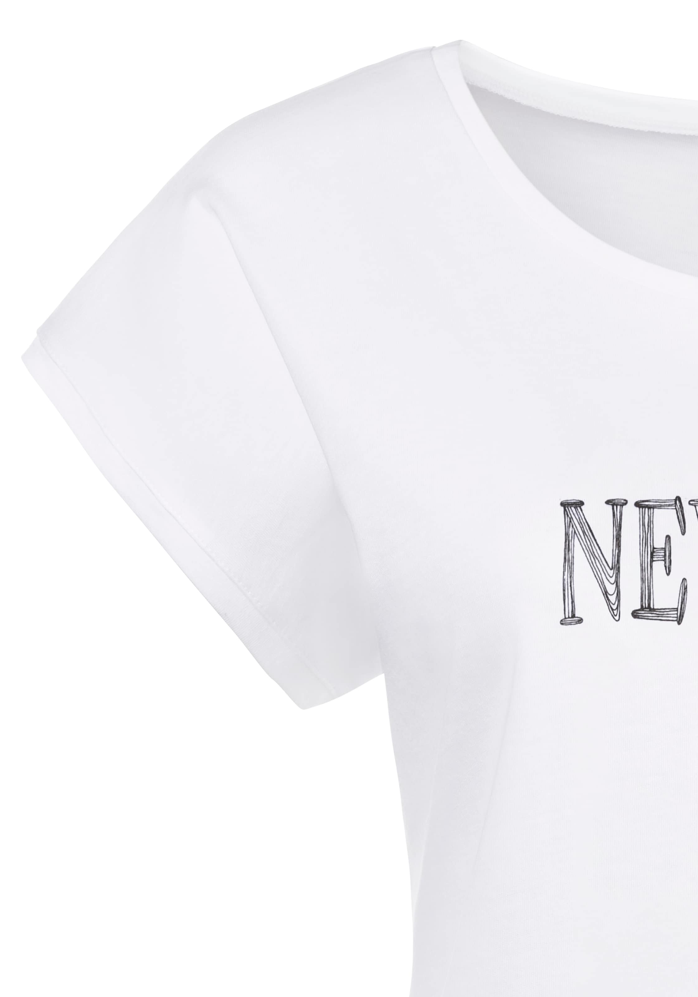 Vivance T-Shirt, (2er-Pack), mit modischem Druck vorn
