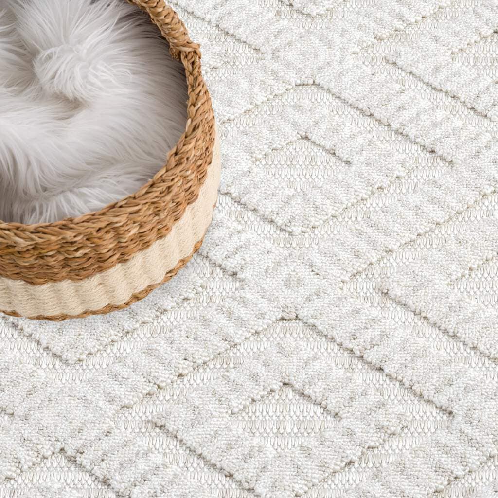 Carpet City Teppich »CLASICO 8927«, rund, 11 mm Höhe, Kurzflor, Hochtief-Muster, Boho, Wohnzimmer