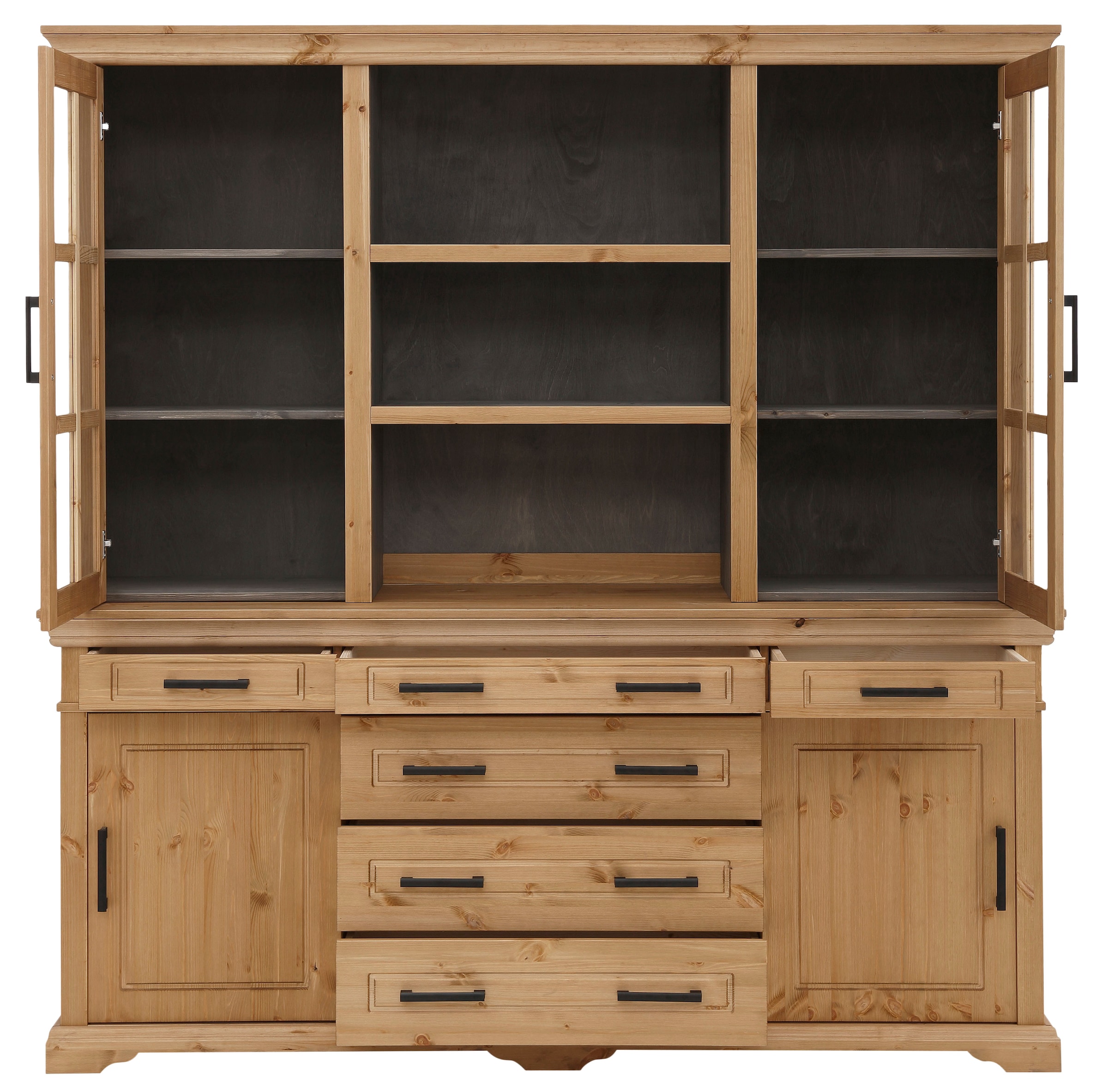 Home affaire Vitrine »Anabel«, aus massiver Kiefer, mit Schiebetüren,  Breite 186 cm online shoppen | Jelmoli-Versand