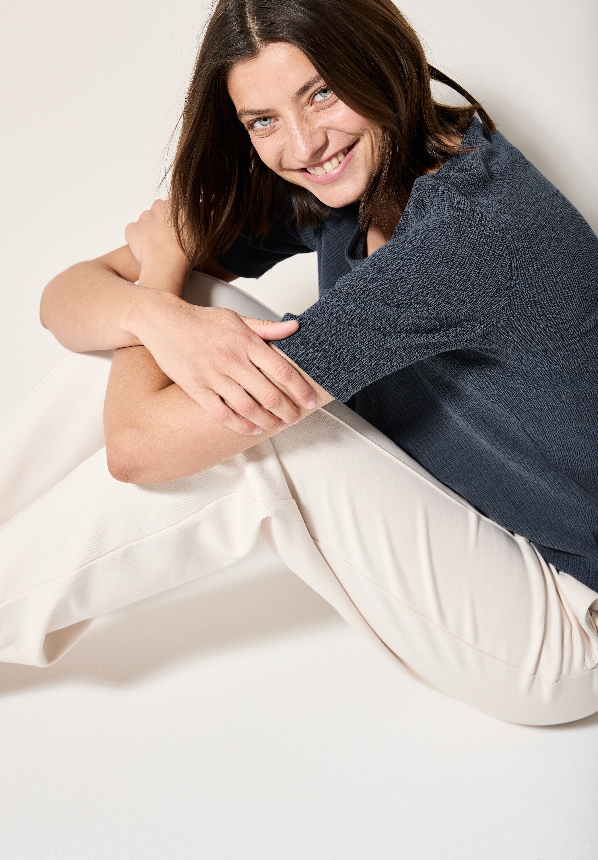 Cecil T-Shirt, mit feiner Crepe-Struktur