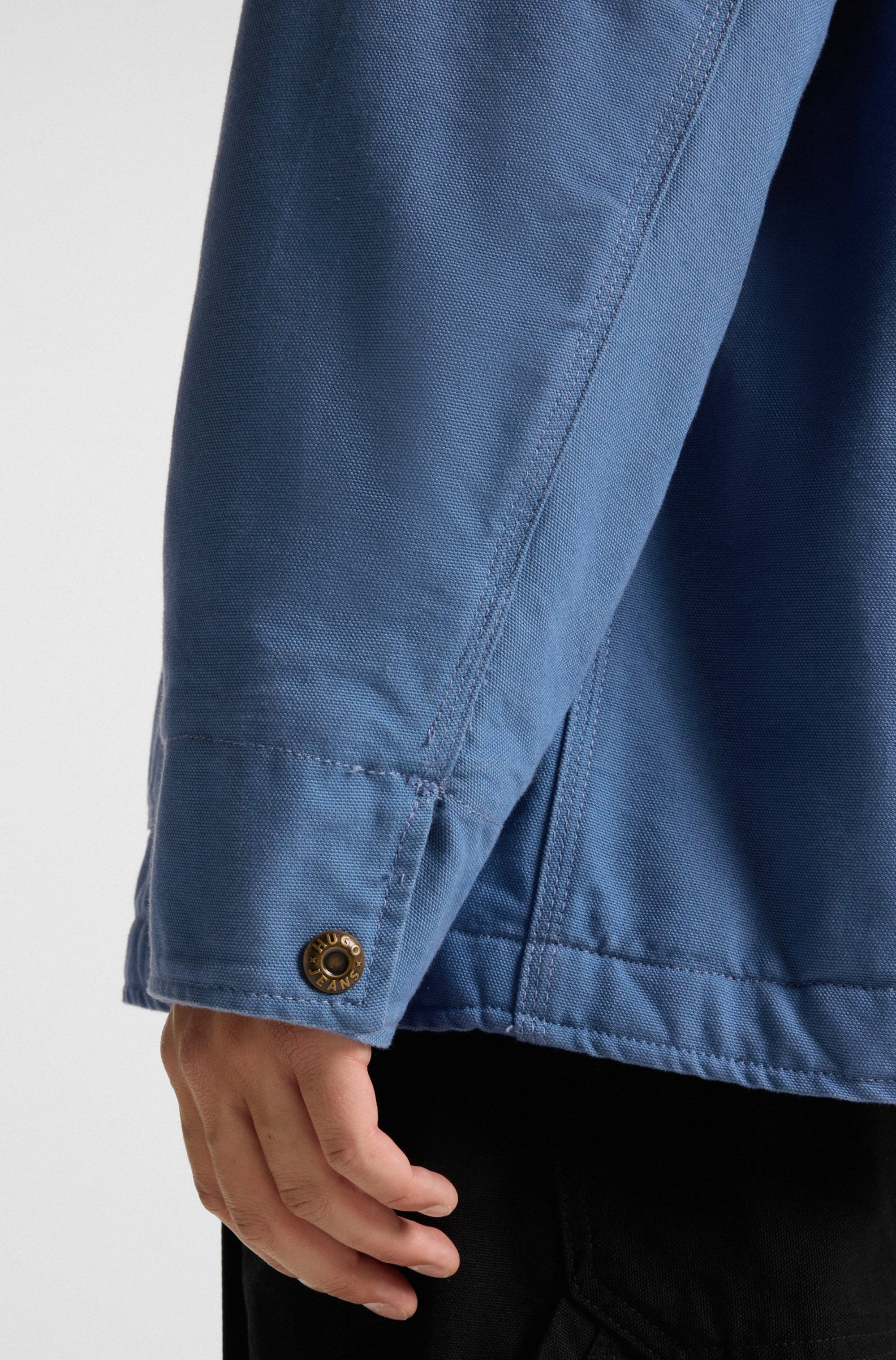 HUGO Blue Hemdjacke »Brams«, Cordkragen, Oversized Fit, leicht wattiert