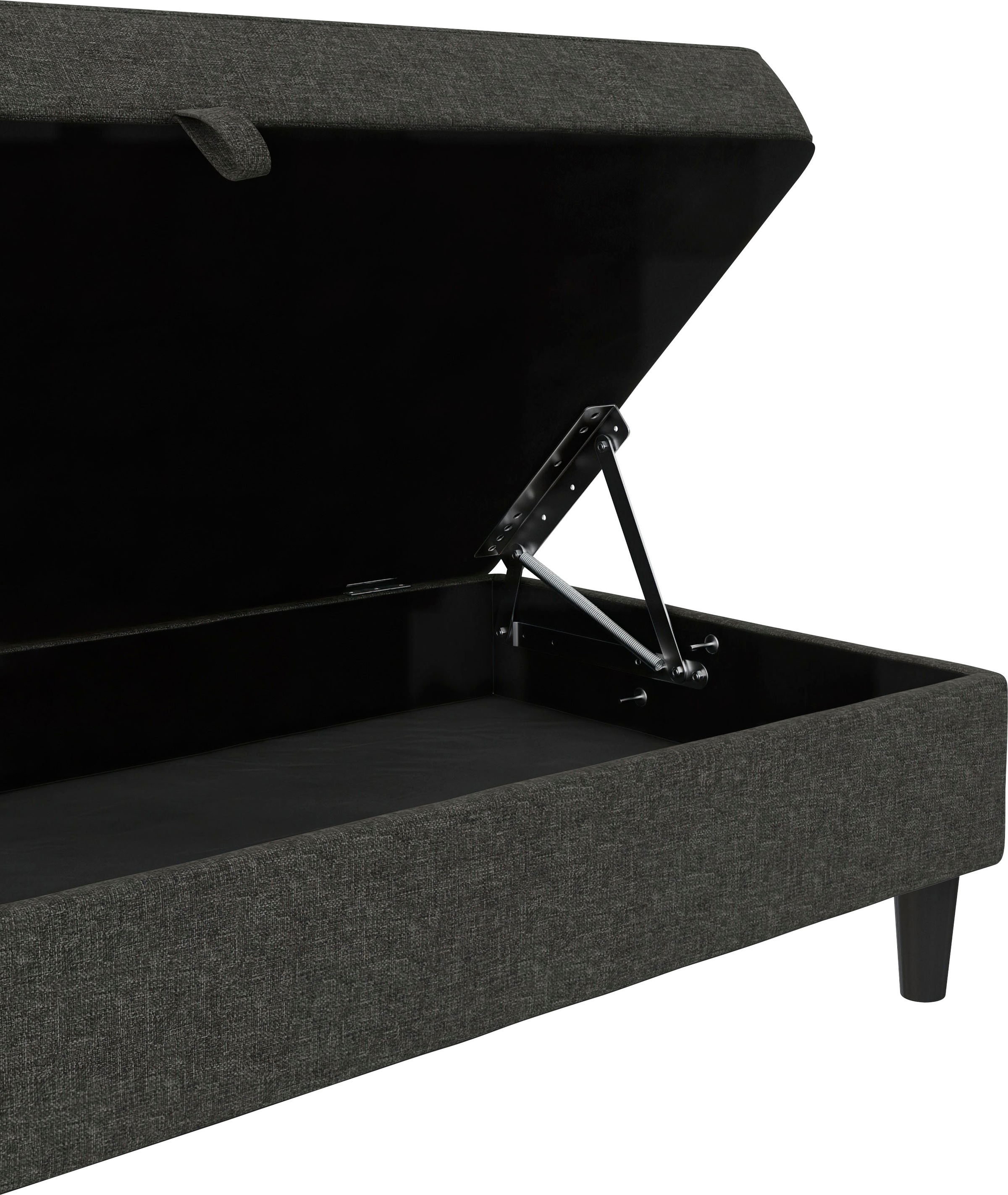 Dorel Home Stauraumhocker »Hartford«, Polsterhocker mit Stauraum, frei im Raum stellbar, Sitzhöhe 43 cm
