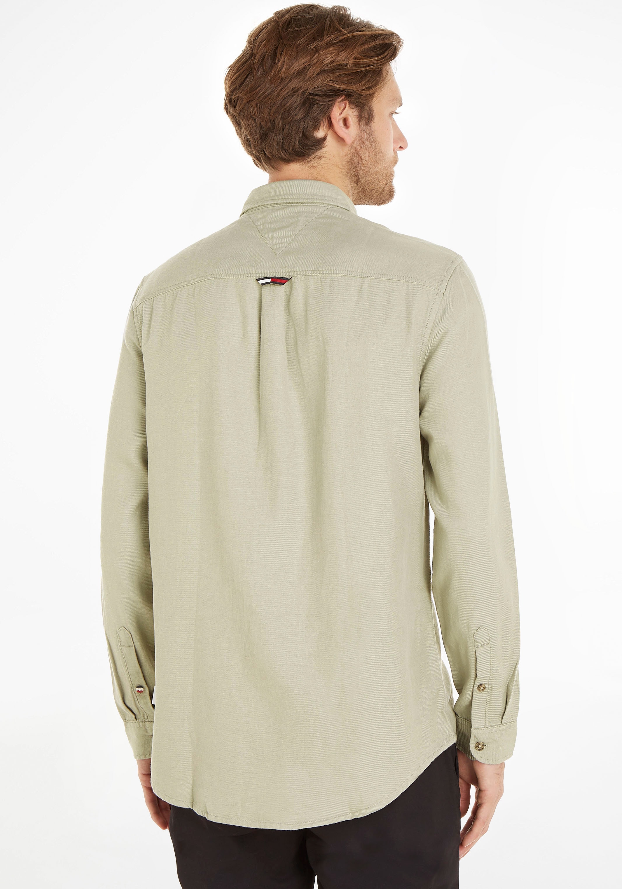 Tommy Jeans durchgehender ESSENTIAL mit Knopfleiste »TJM online REG SHIRT«, | Jelmoli-Versand kaufen Langarmhemd