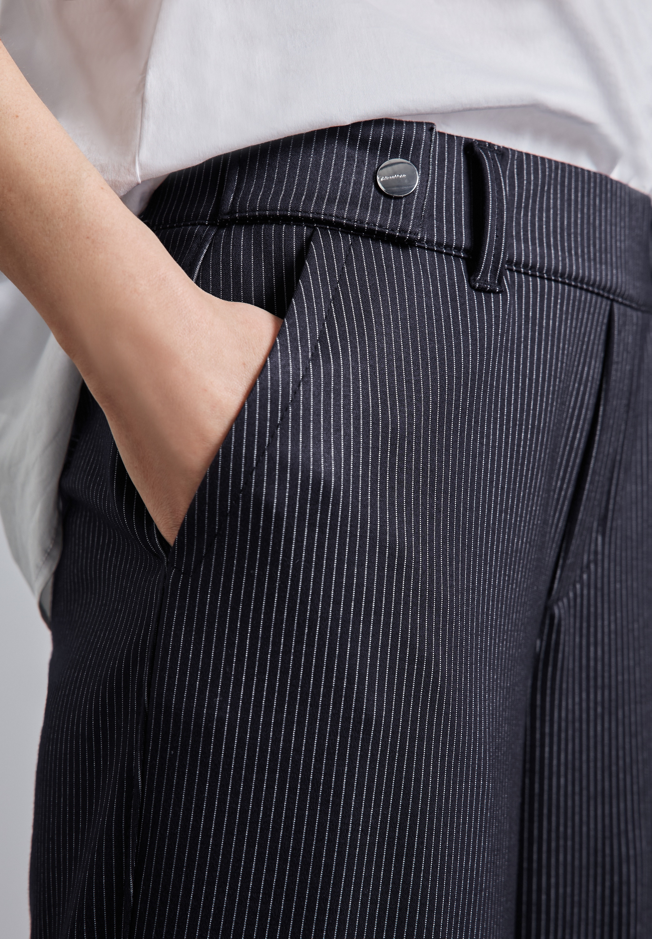 STREET ONE Stoffhose, Sommerhose mit Streifenmuster