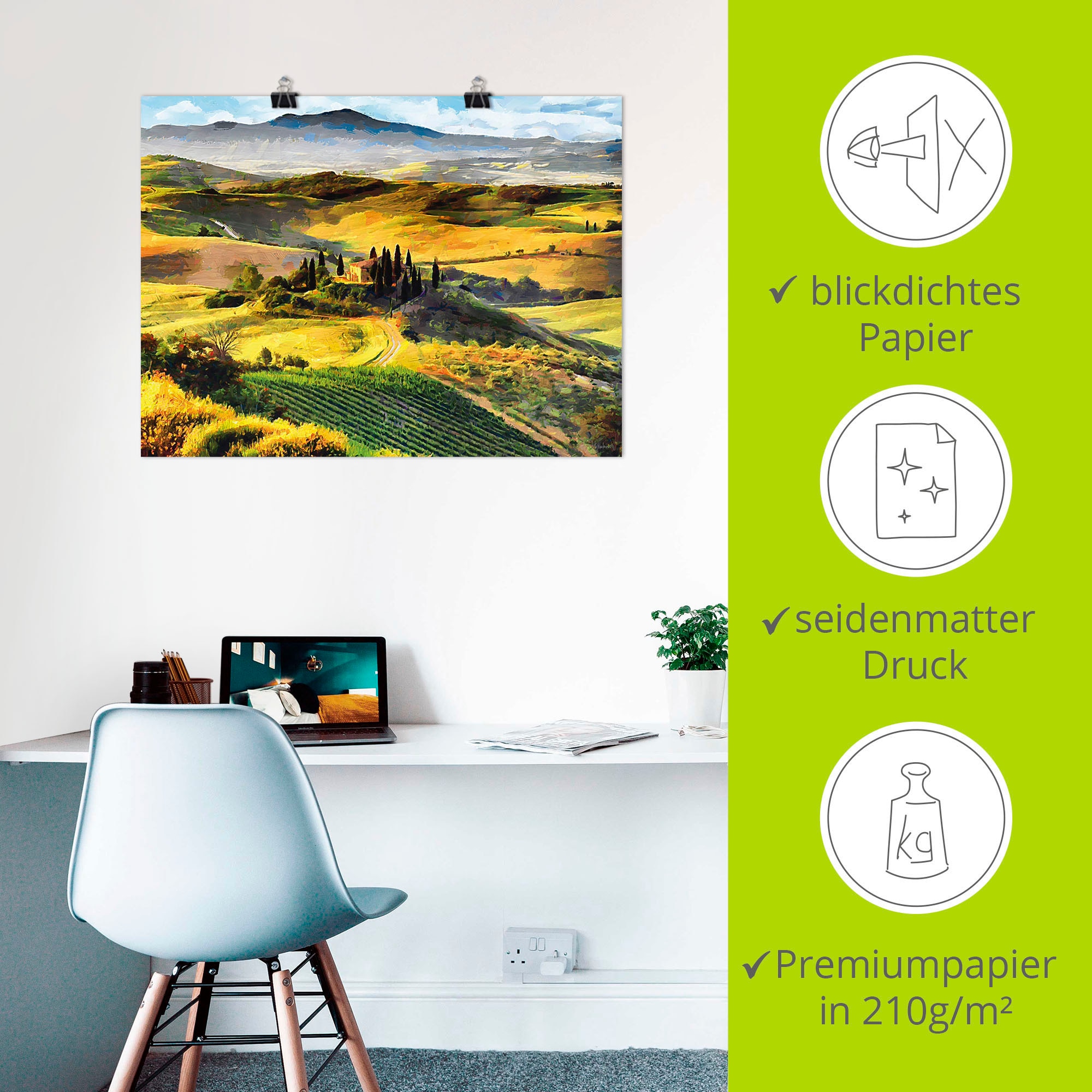 Artland Wandbild »Toskana von oben«, Bilder von Europa, (1 St.), als  Alubild, Leinwandbild, Wandaufkleber oder Poster in versch. Grössen online  kaufen | Jelmoli-Versand