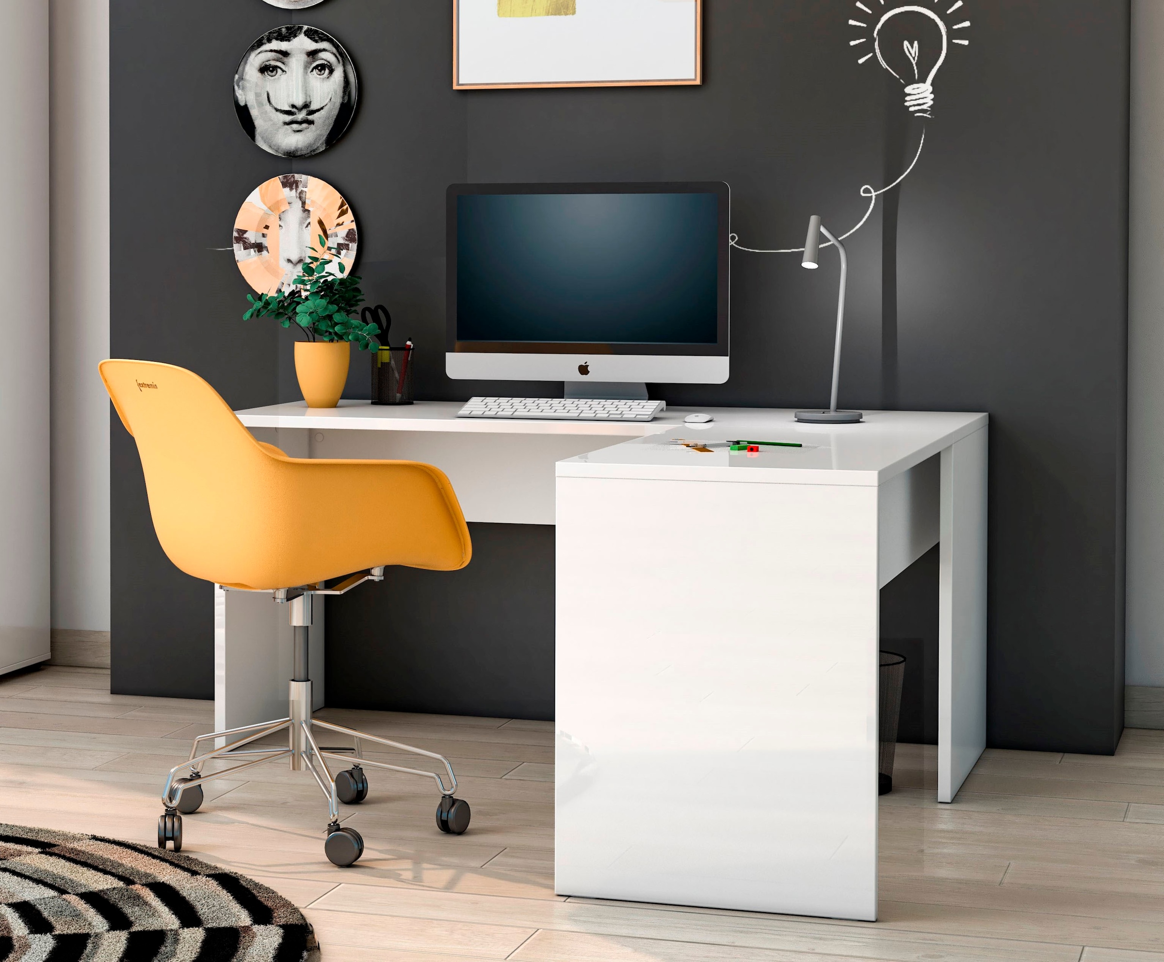 INOSIGN Schreibtisch »Dame«, modernes Hochglanz Design