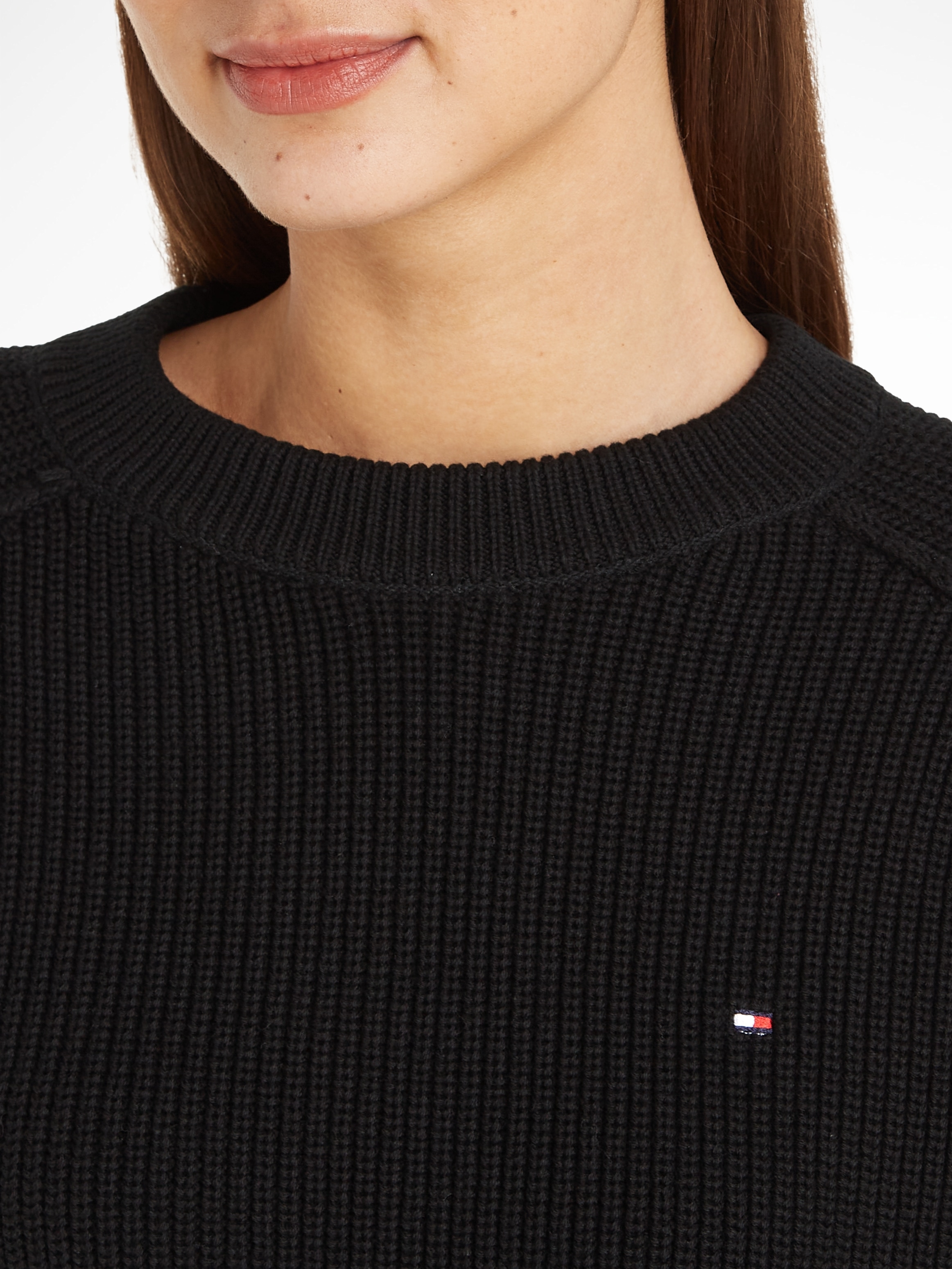 Tommy Hilfiger Rundhalspullover, mit Logostickerei