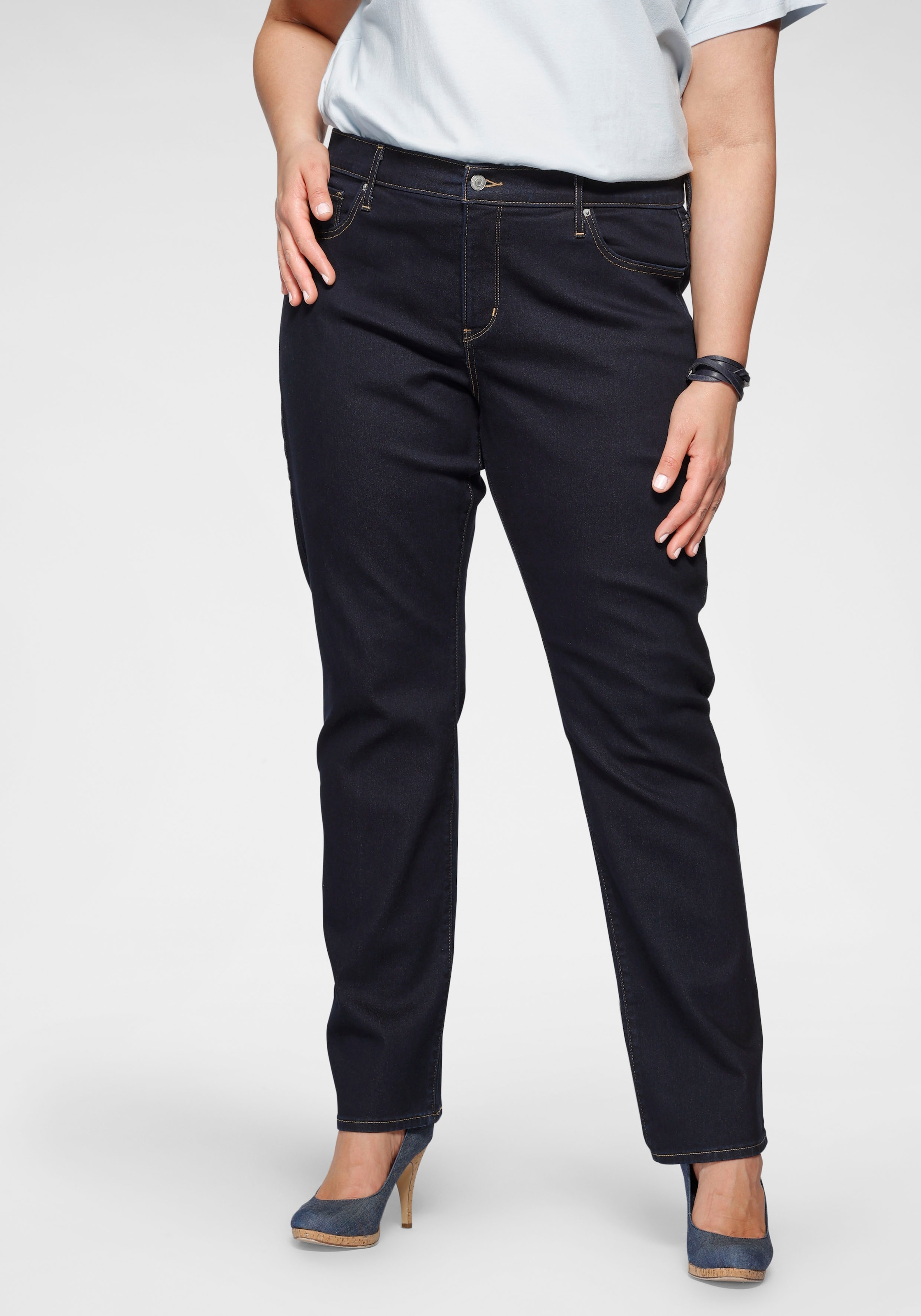 Levi's® Plus Straight-Jeans »314 Shaping Straight« in Baumwoll-Stretch