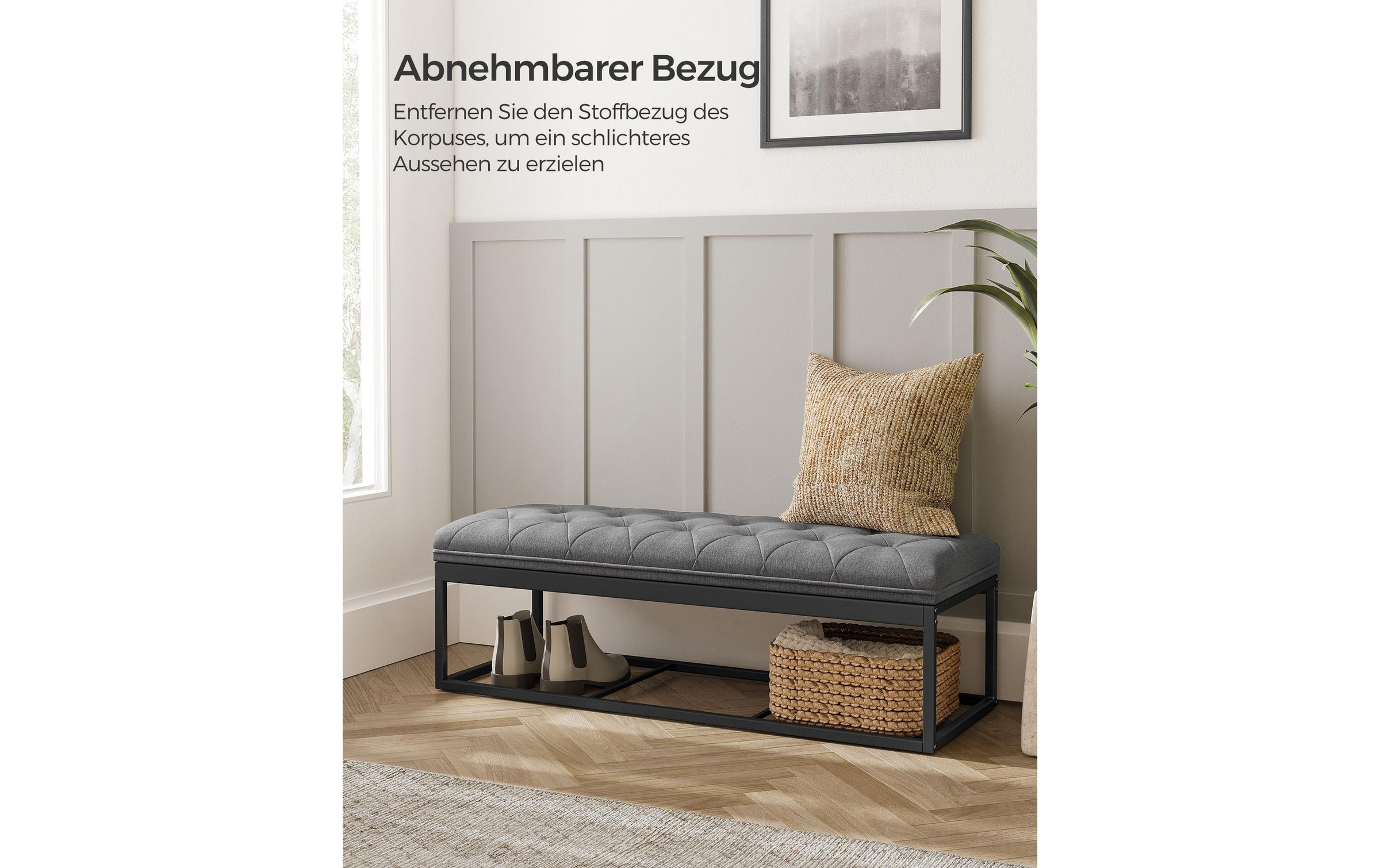 SONGMICS Sitztruhe »Ottomane mit Stauraum 110 x 40 cm«