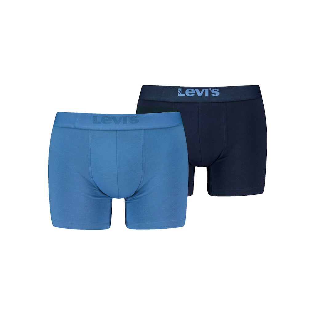 Levi's® Boxershorts »SOLID BASIC BOXER«, (2er-Pack), Trunks mit Logoschriftzug am Bund