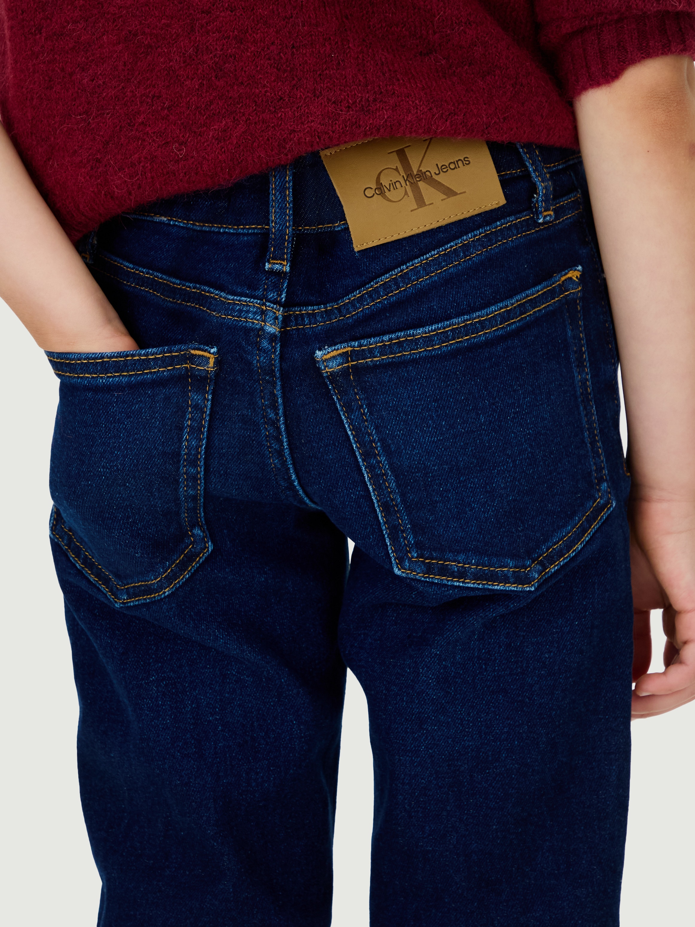 Calvin Klein Jeans Straight-Jeans »MR STRAIGHT«, für Kinder bis 16 Jahre, mit Logo-Patch am Bund