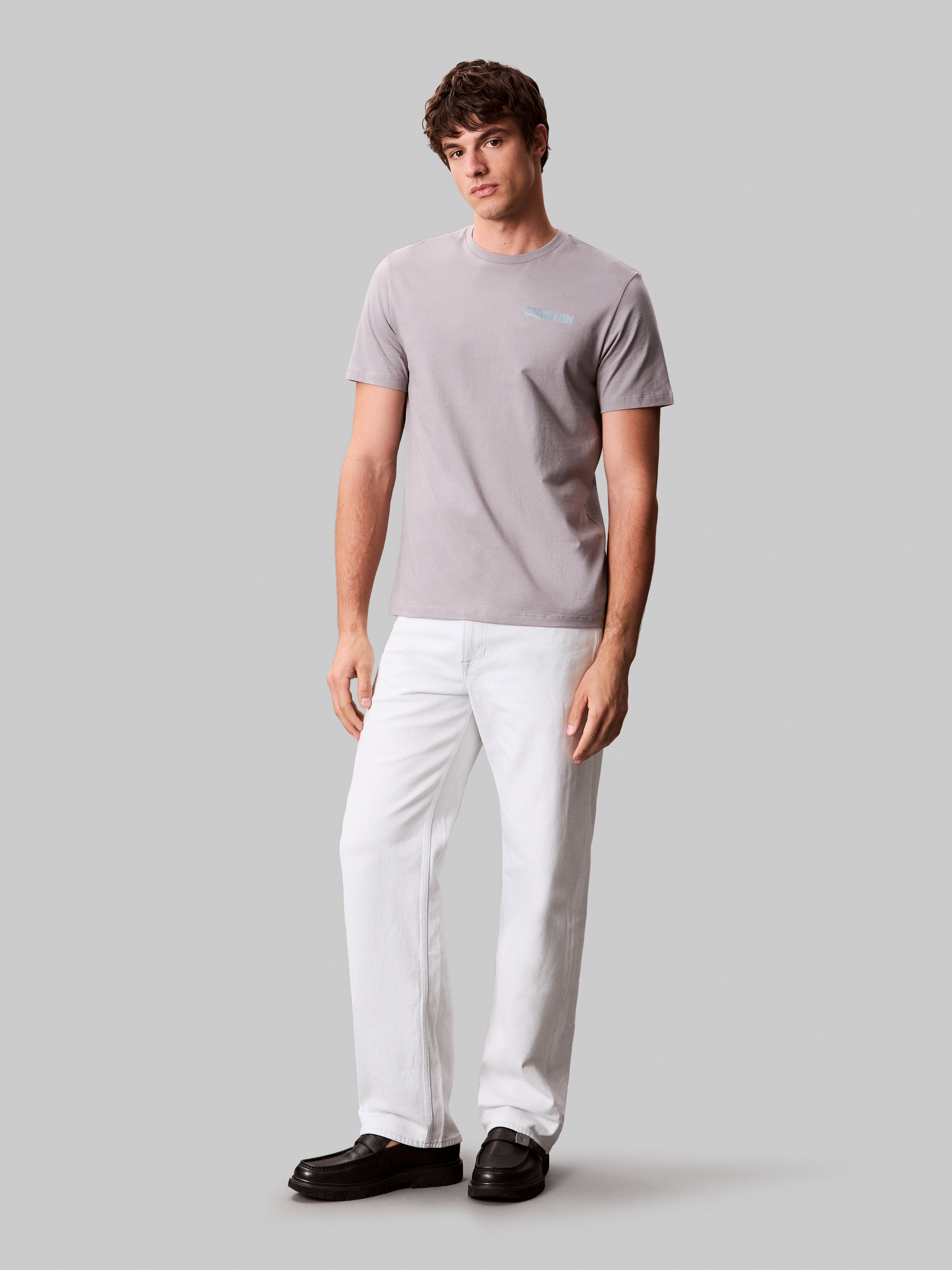 Calvin Klein Jeans T-Shirt »SS 30s E WRD STRTCH«, mit grossem Logodruck auf dem Rücken