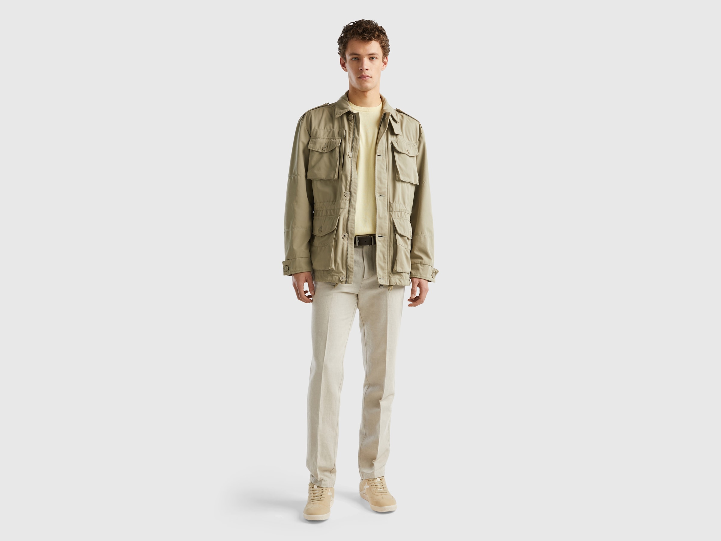 United Colors of Benetton Outdoorjacke, ohne Kapuze, mit Markenlabel
