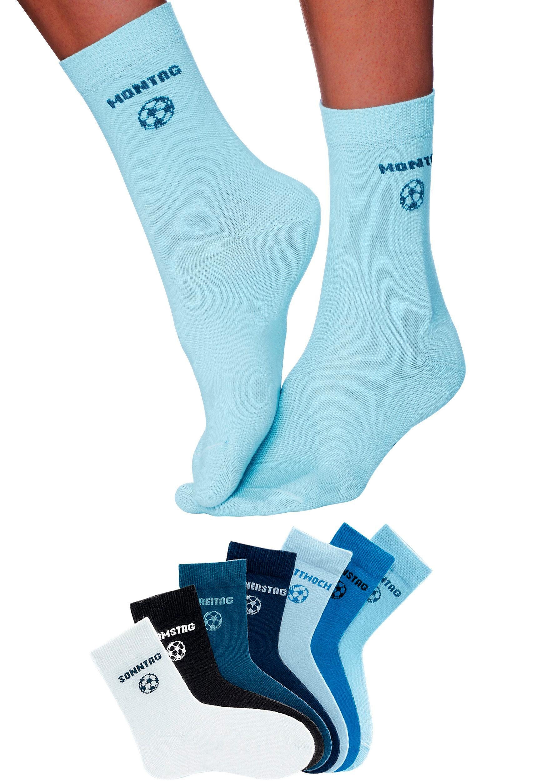 H.I.S Socken, (Packung, 7 Paar), für Kinder mit Fussballmotiv