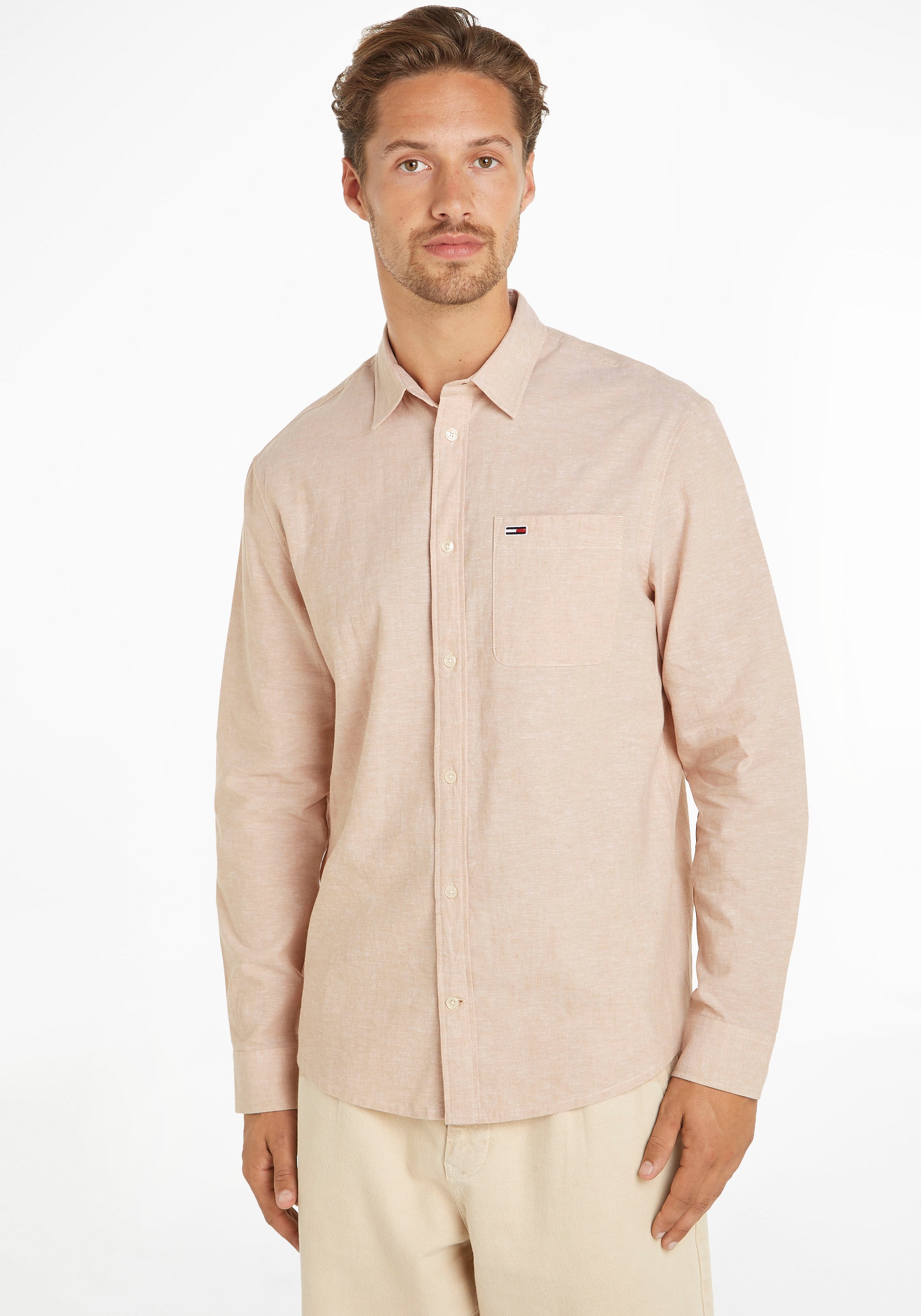 Tommy Jeans Langarmhemd »TJM REG LINEN BLEND SHIRT«