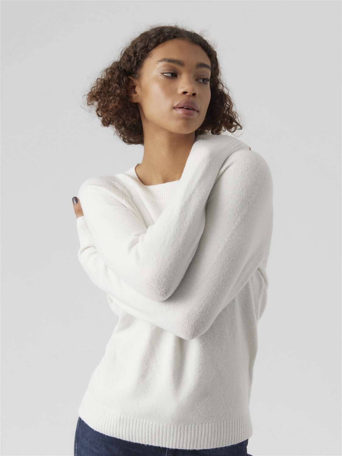 Vero Moda Rundhalspullover »VMDOFFY LS O-NECK BLOUSE GA NOOS«