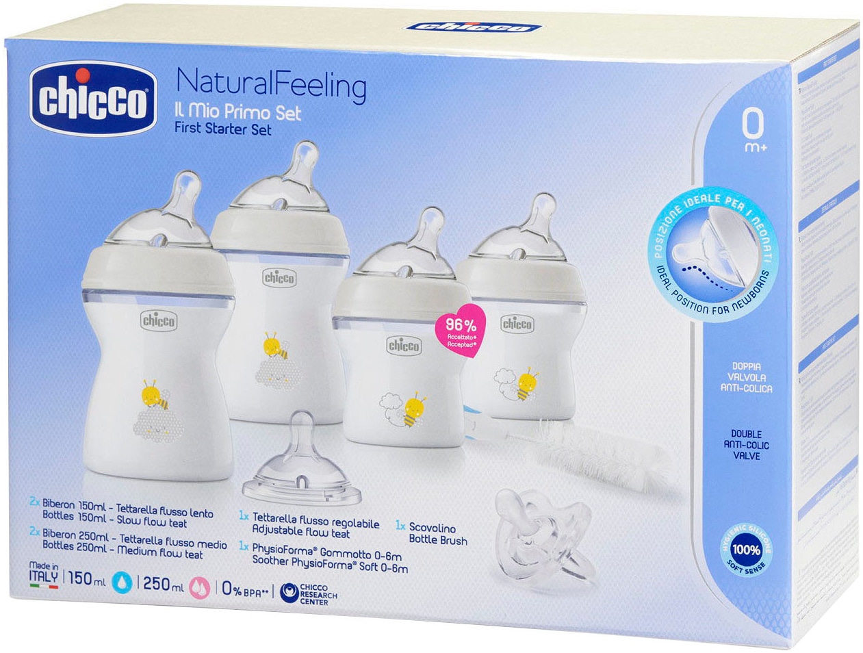 Chicco Babyflasche »Erster Starter-Set Naturalfeeling«