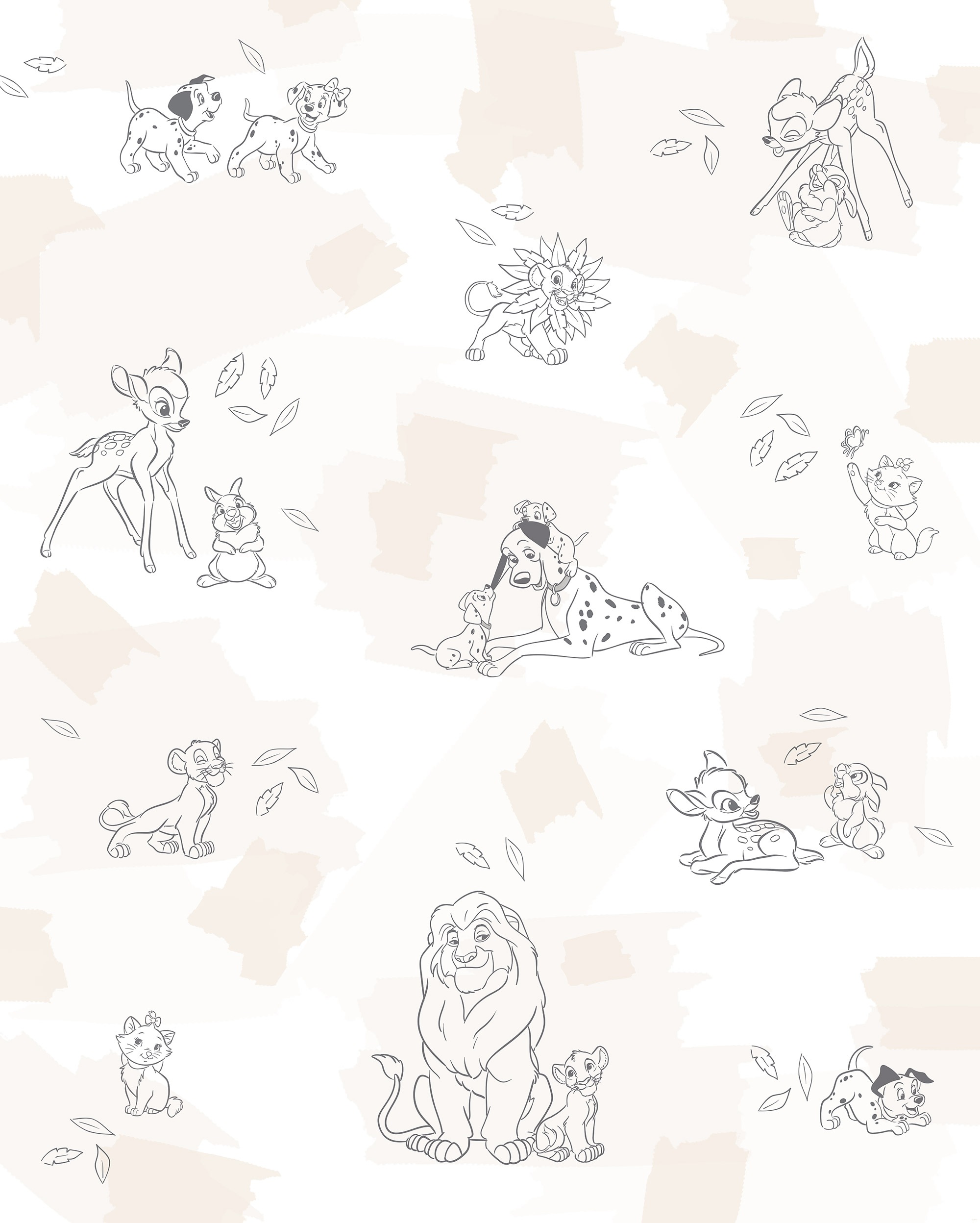 Komar Kindertapete "Disney Animals" bedruckt glatt
