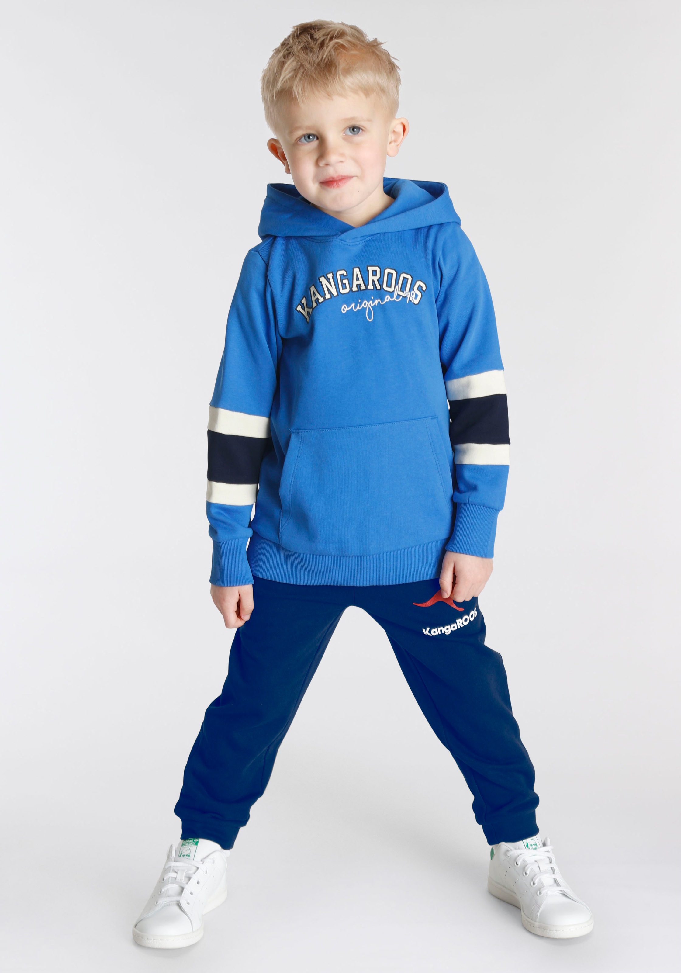 ❤ KangaROOS Kapuzensweatshirt »für Jungen«, Streifen kleine den entdecken mit Jelmoli-Online an im Ärmeln Shop