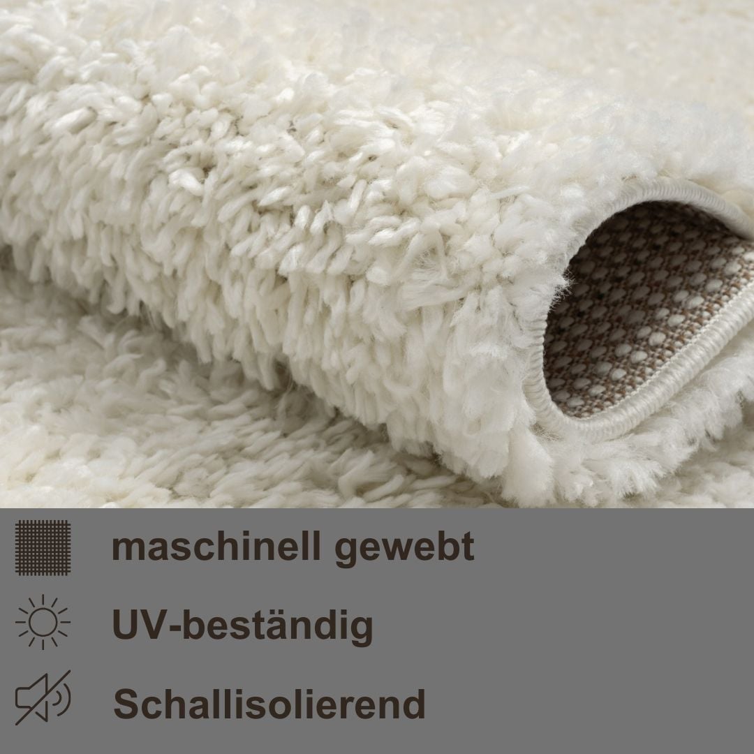 Myflair Möbel & Accessoires Hochflor-Läufer »My Shaggy«, rechteckig, 37 mm Höhe, Shaggy, Uni Farben, leicht glänzend, Microfaser, extra flauschig