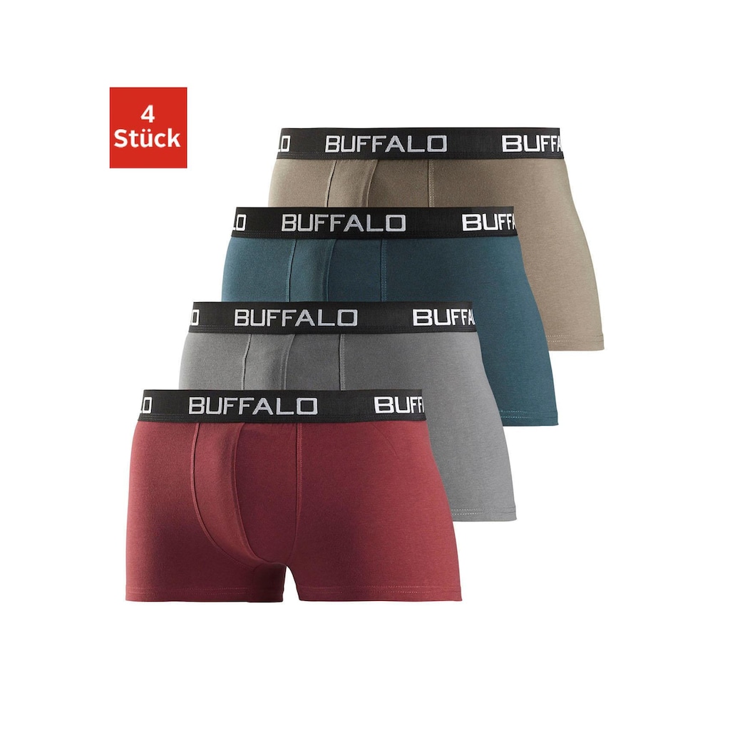 Buffalo Boxer »Boxershorts für Herren«, (Packung, 4 St.), aus Baumwoll-Mix