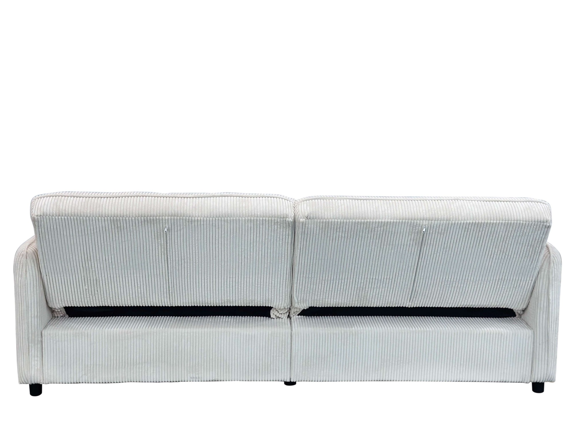 Dorel Home 3-Sitzer »Allie Curved Schlafsofa 209 cm«, Bettfunktion (110/190), verstellbare Rückenlehne, Cord u. Velours