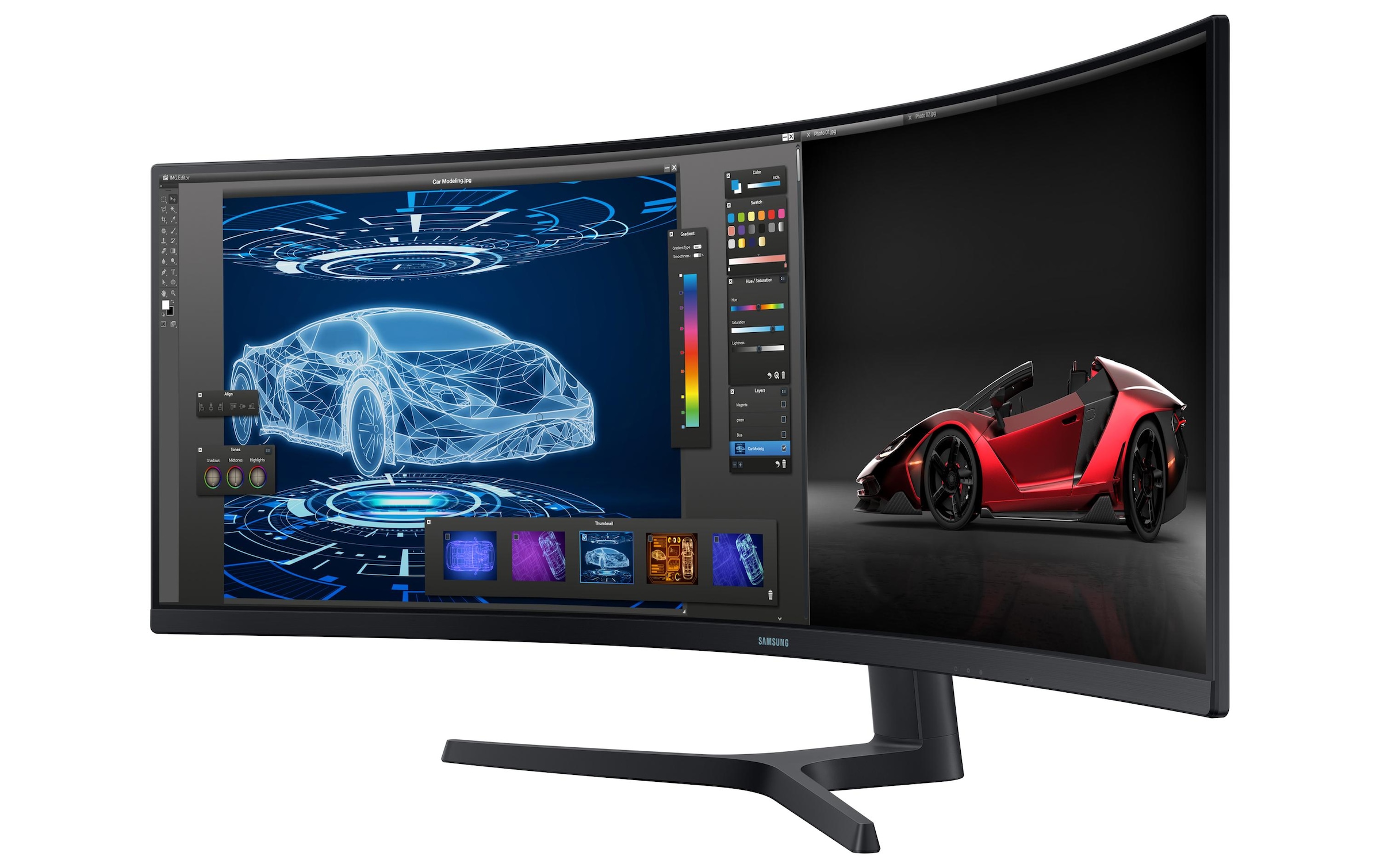 Samsung Curved-LED-Monitor »Samsung LS49A950UIPXEN«, 124,46 cm/49 Zoll, 5120 x 1440 px, 120 Hz