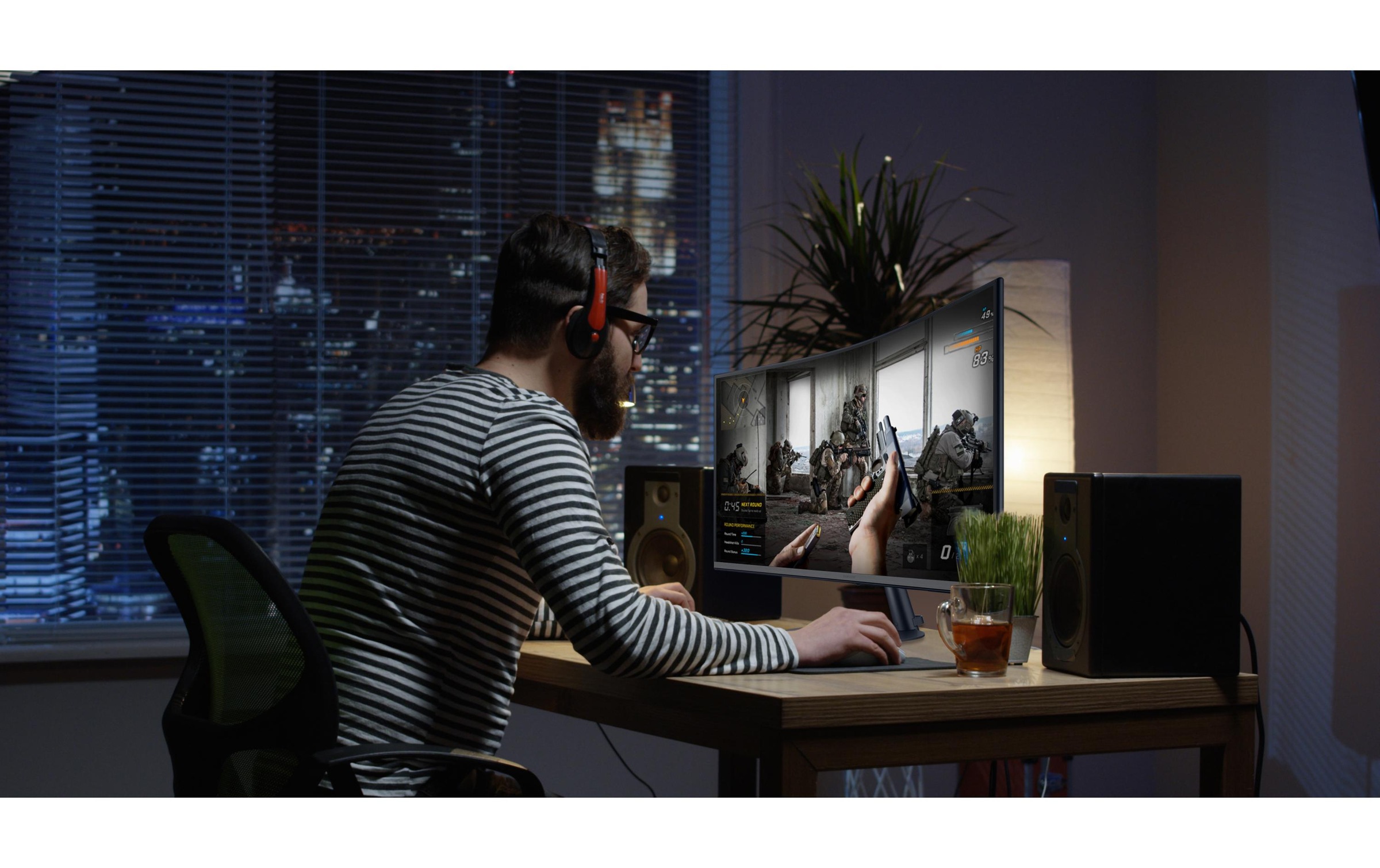 Samsung Curved-LED-Monitor »LC27T550FDRXEN«, 68,31 cm/27 Zoll, 1920 x 1080 px, Full HD, 4 ms Reaktionszeit, 75 Hz