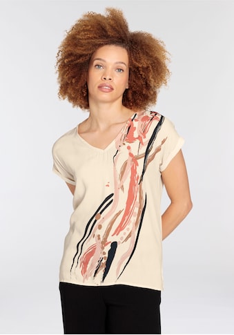 Shirtbluse, im modischen Design mit V-Ausschnitt - NEUE KOLLEKTION