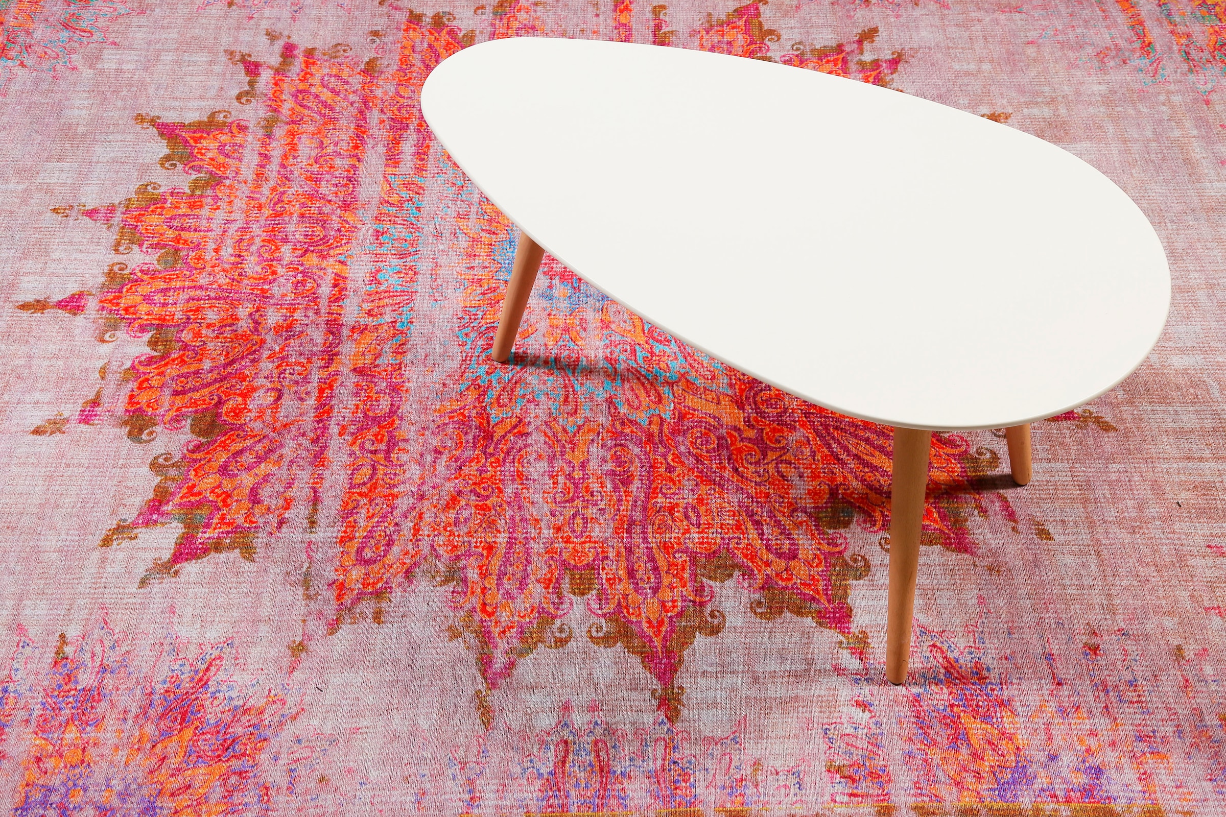 Wecon home Teppich »Sunkissed«, rechteckig, 6 mm Höhe, Vintage Look, Flachgewebe, Wohnzimmer
