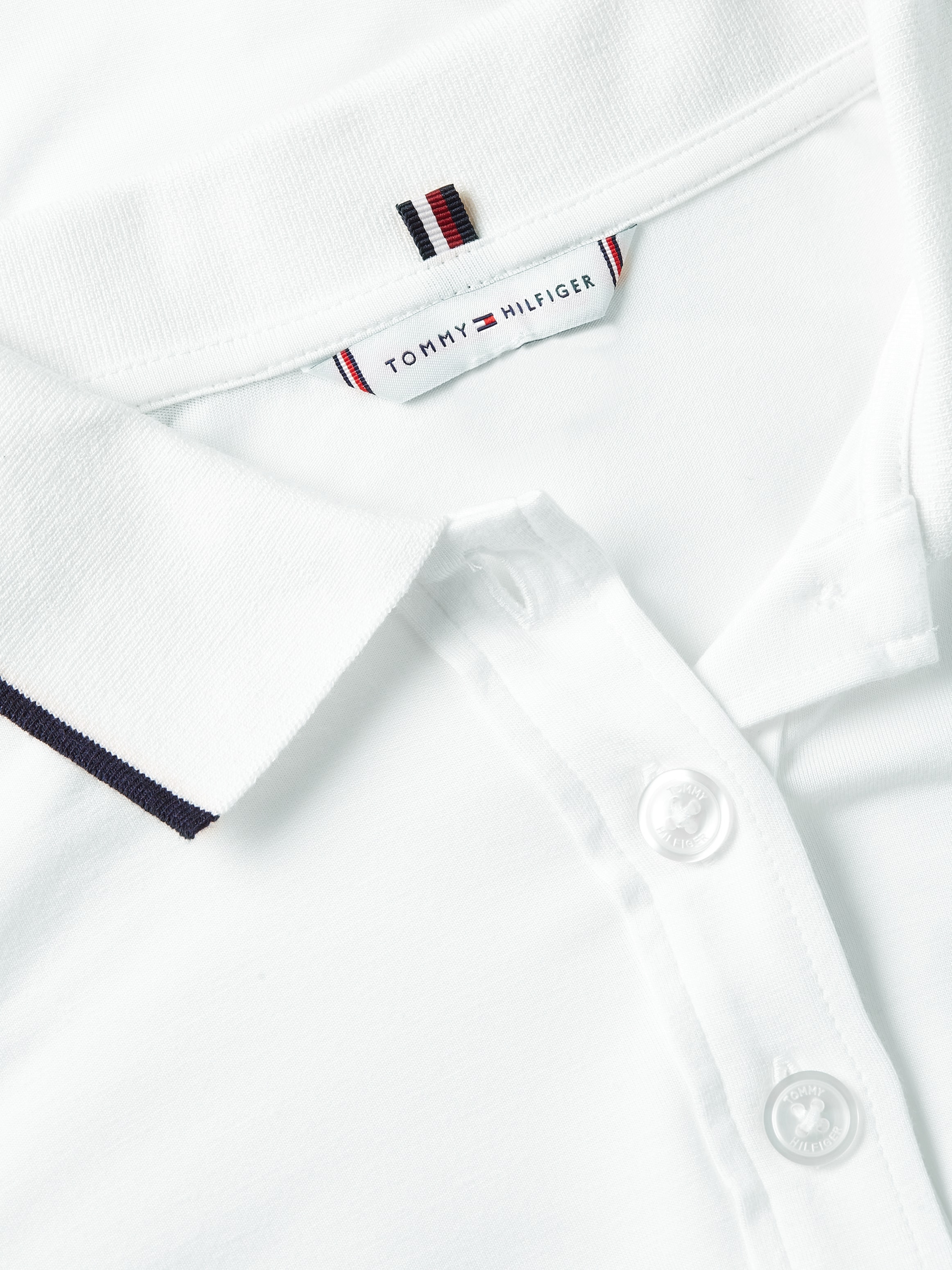 Tommy Hilfiger Poloshirt »SLIM SPLIT mit moderner, Kragen kaufen Ärmel an online | STR POLO LS«, Jelmoli-Versand farblicher & Einfassung GLOBAL