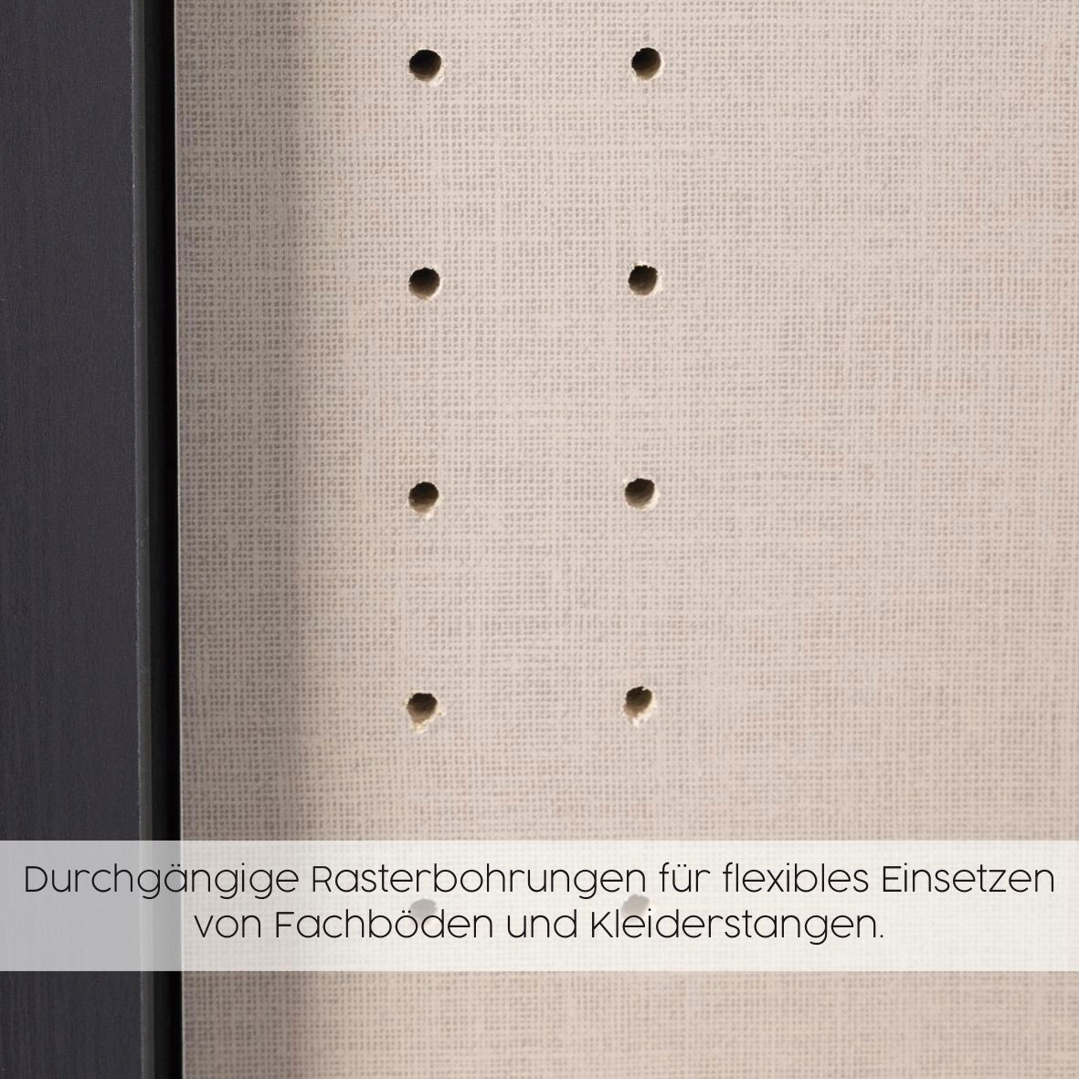 rauch Kleiderschrank »Drehtürenschrank Schrank Garderobe BURANO«, mit Schubladen und Spiegelumrandung in Farbabsetzung MADE IN GERMANY