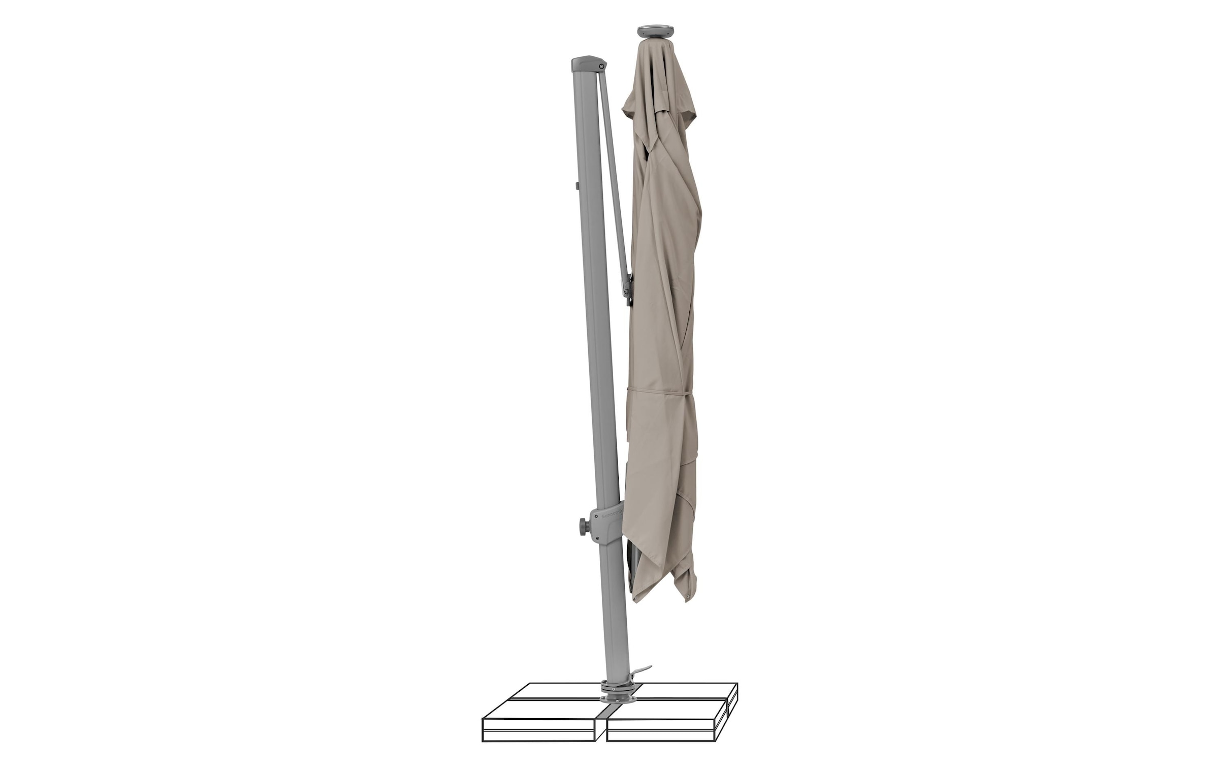 Sonnenschirm »Suncomfort by Glatz Varioflex Solar LED, 300 x 300 cm«