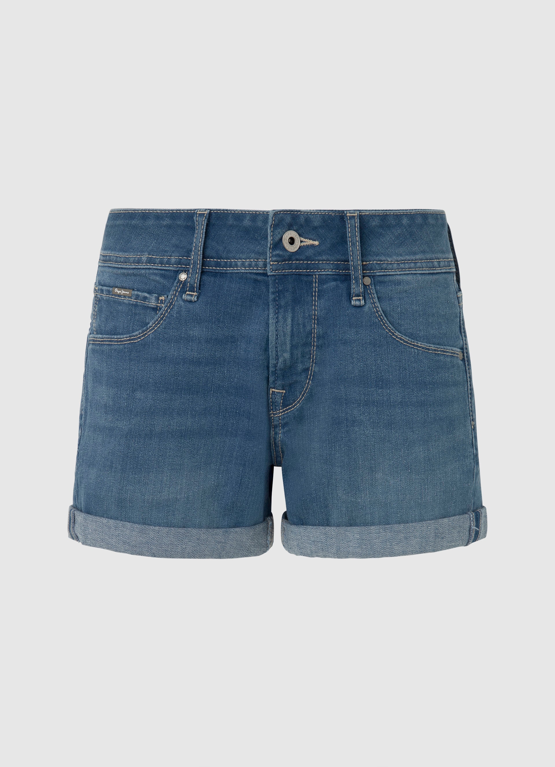 Pepe Jeans Jeansshorts, mit Umschlagsaum